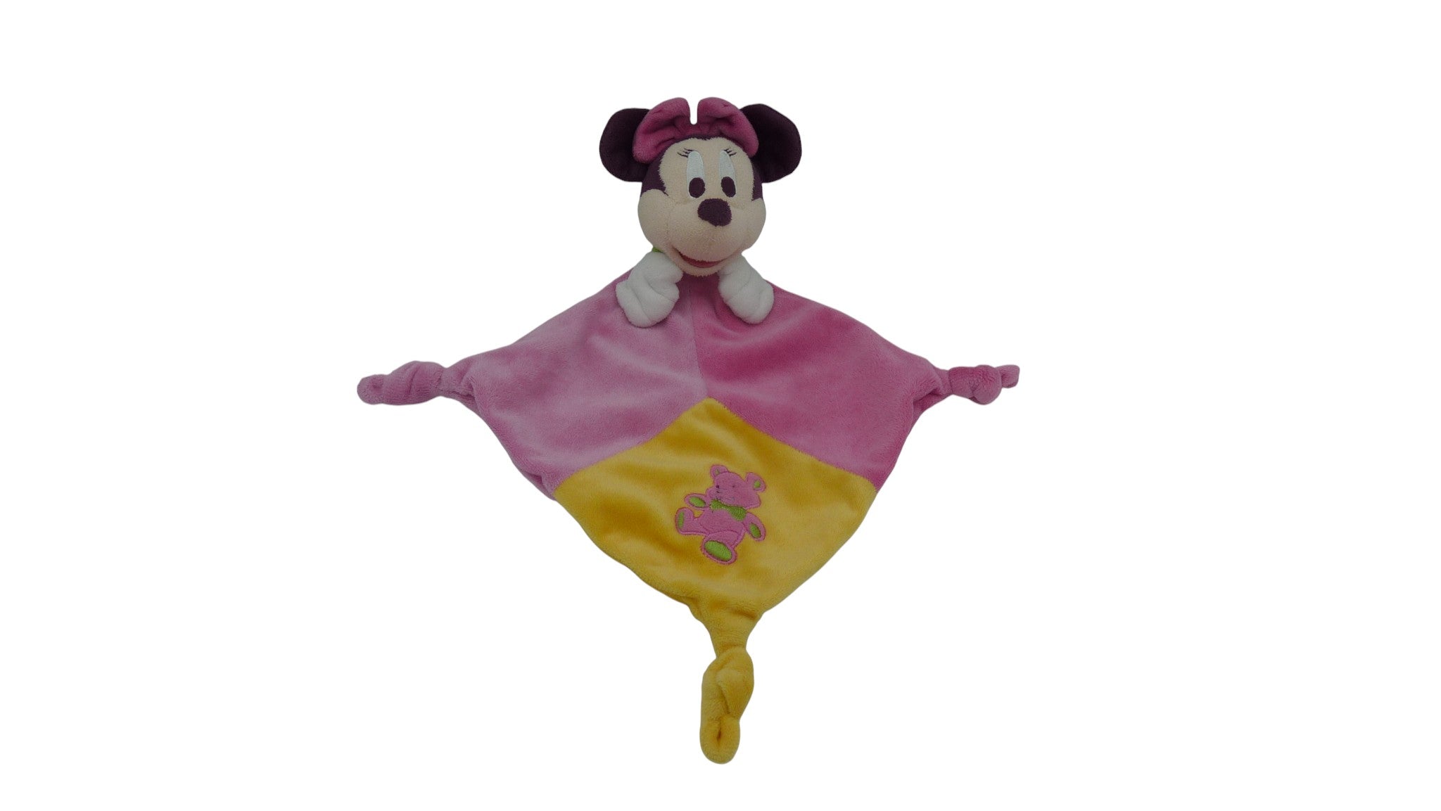 Doudou Minnie plat rose jaune - Disney