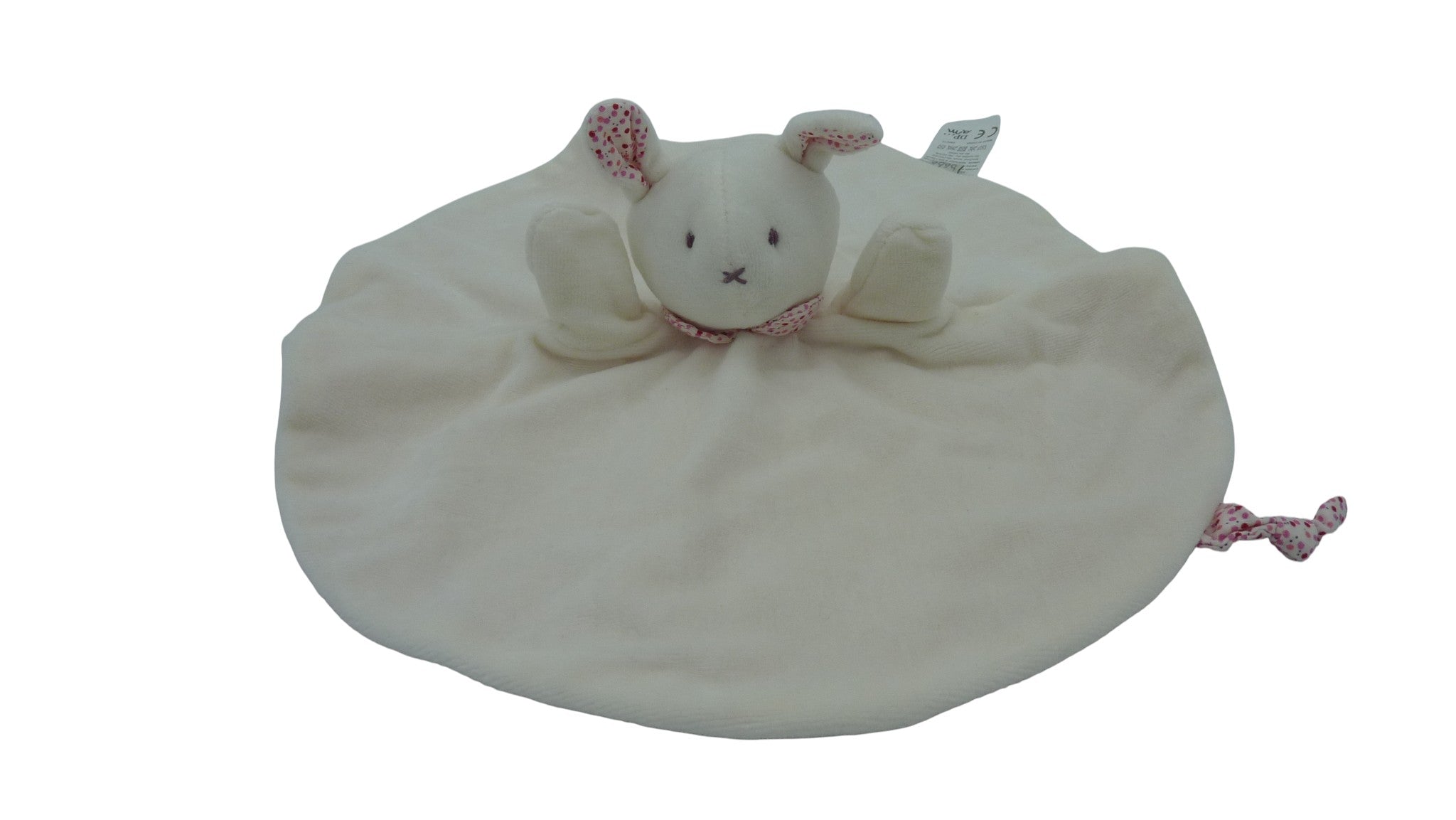Doudou souris marionnette blanc - DPAM