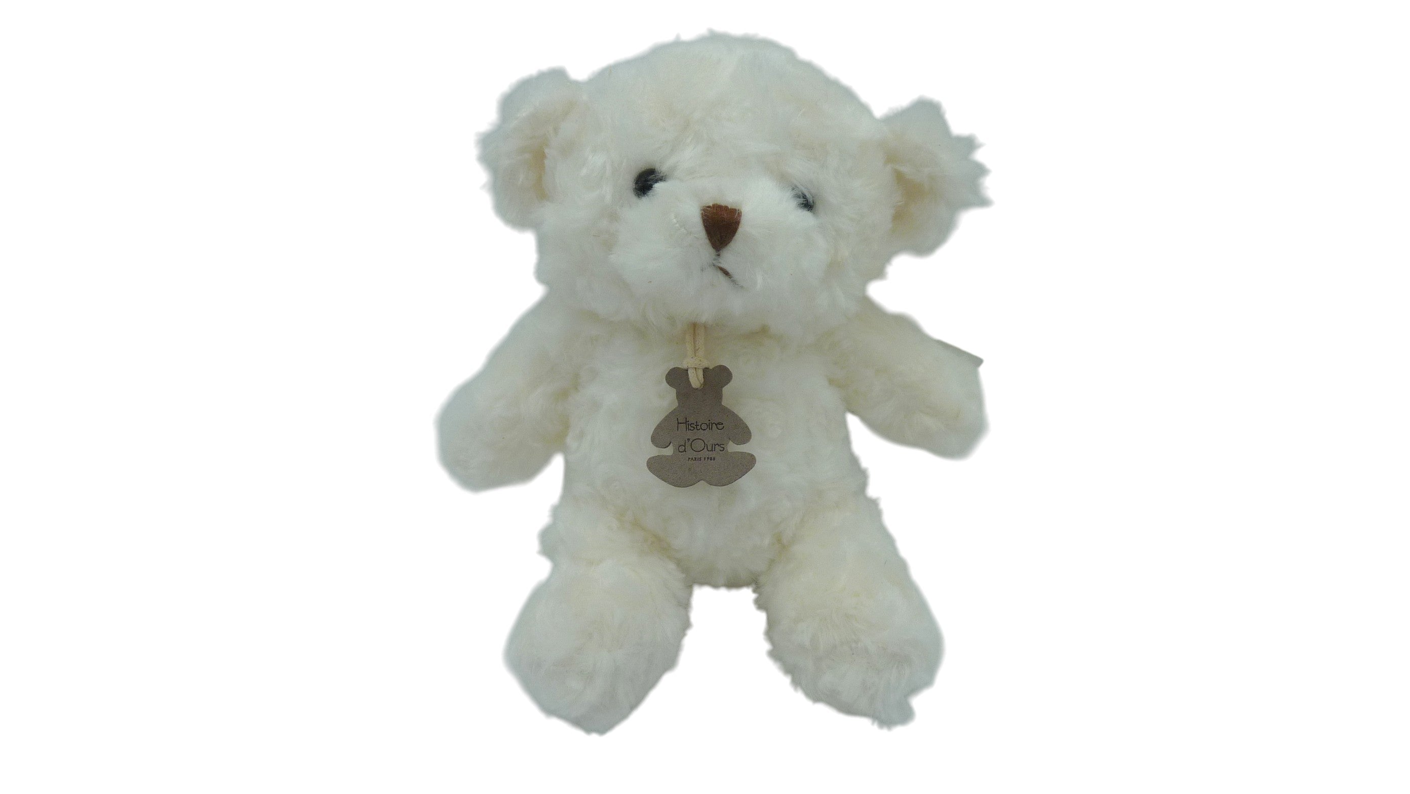 Peluche ours blanc- Ours Câlins - HO2533 Histoire d'Ours - 21 cm