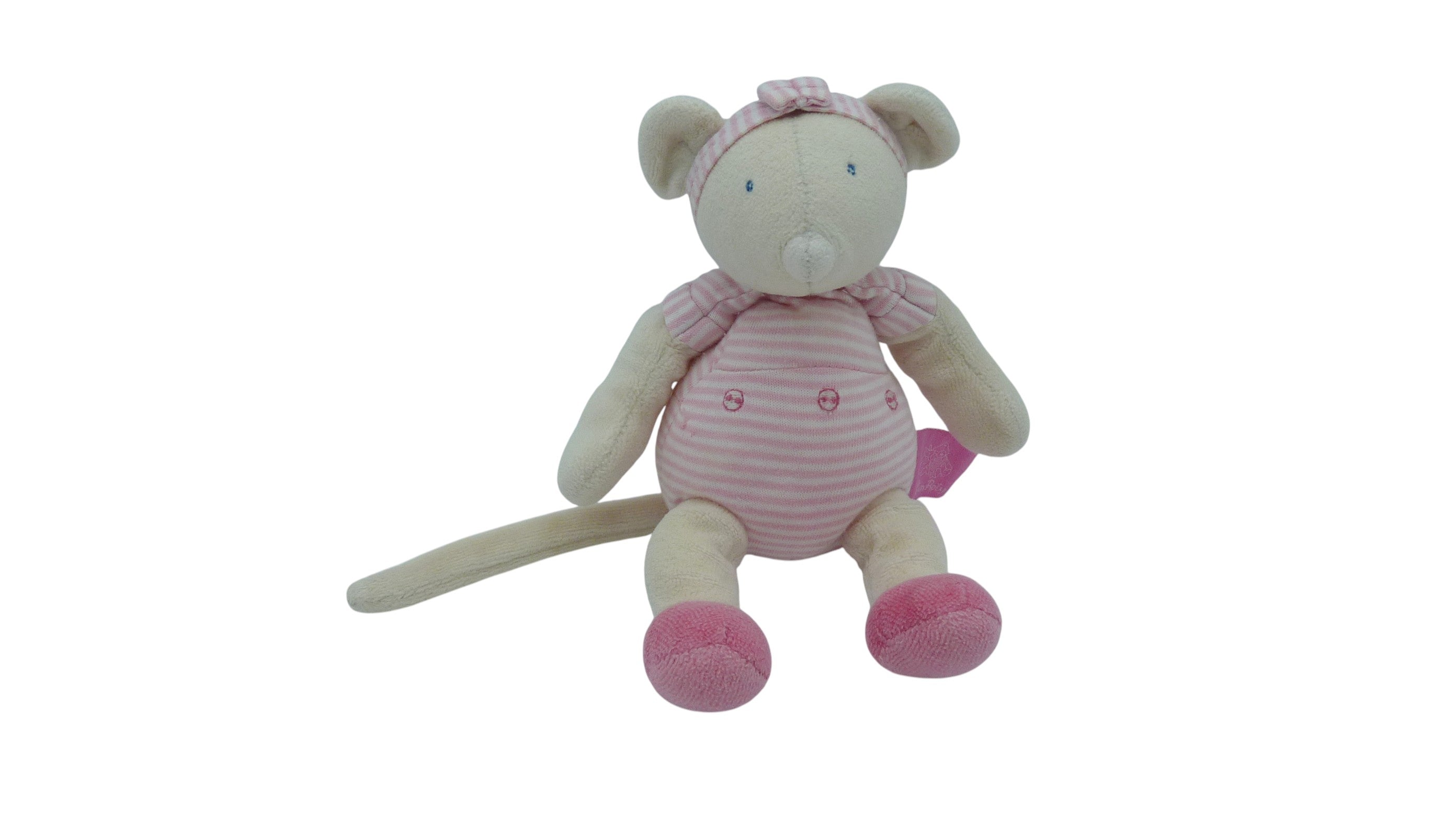 Peluche souris rose - Lila et Patachon - Moulin Roty - 19 cm