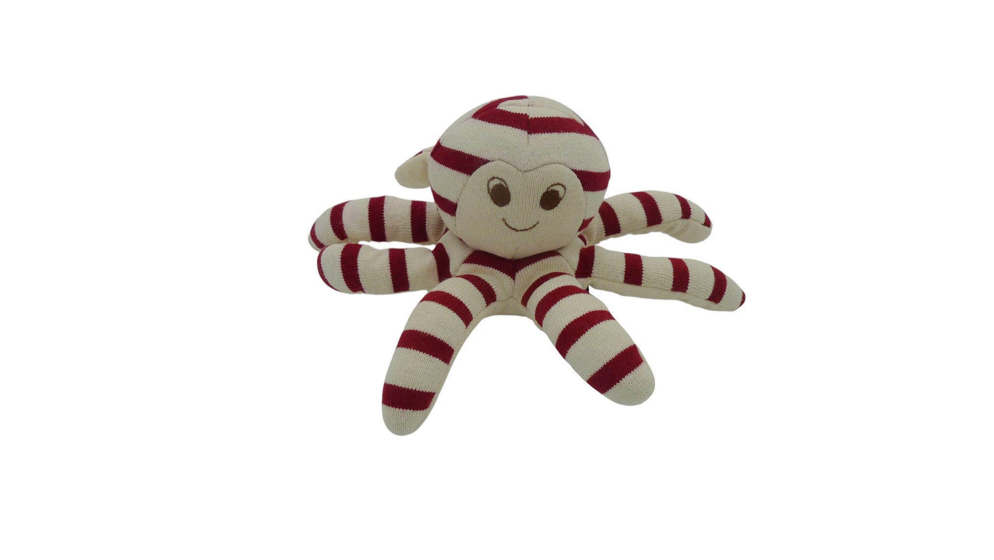 Peluche pieuvre blanc rouge - Saint James - 25 cm