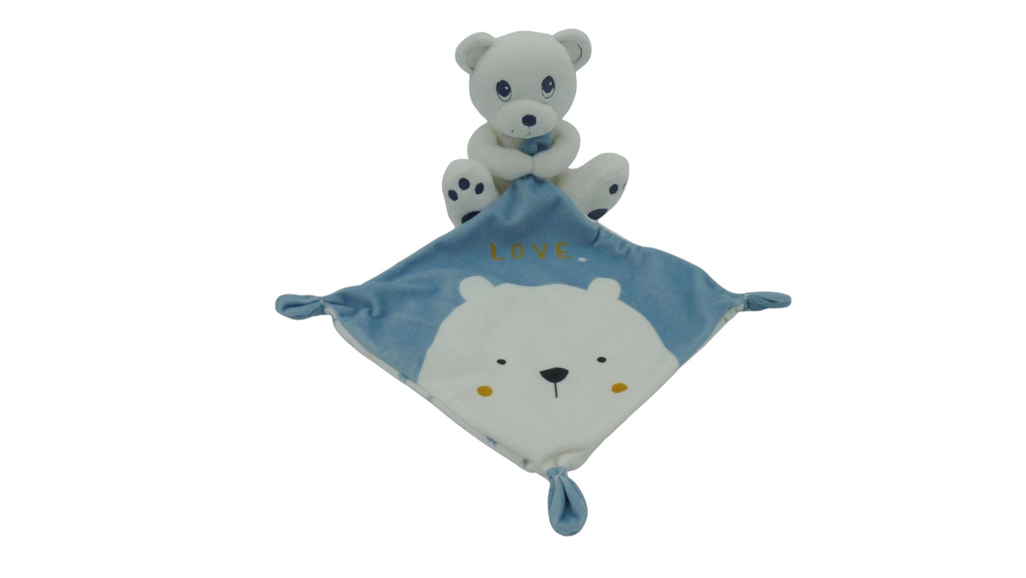 Peluche mouchoir ours polaire blanc bleu- Nicotoy Simba Toys