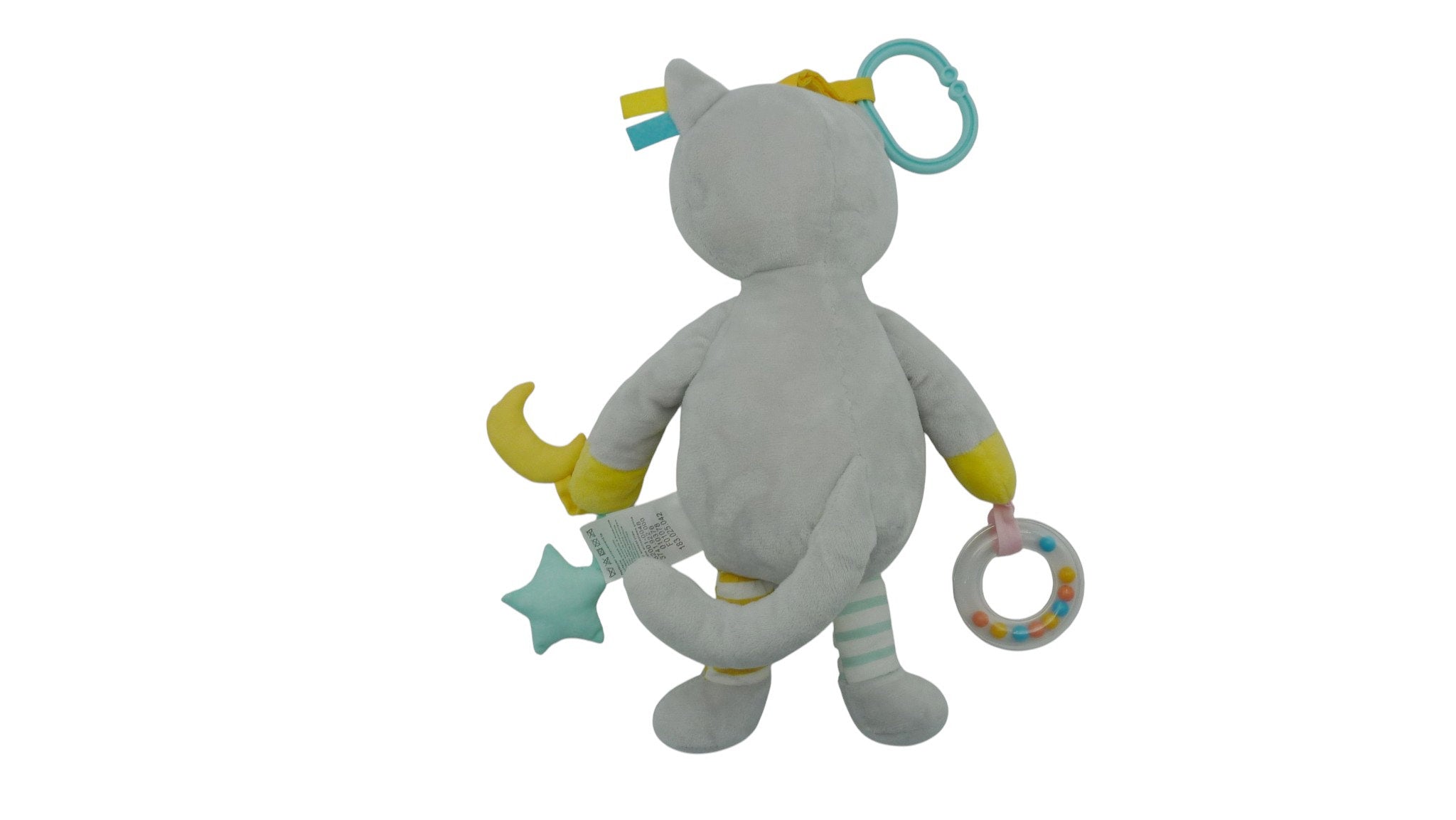 Peluche éveil chat gris - Vertbaudet - 32 cm