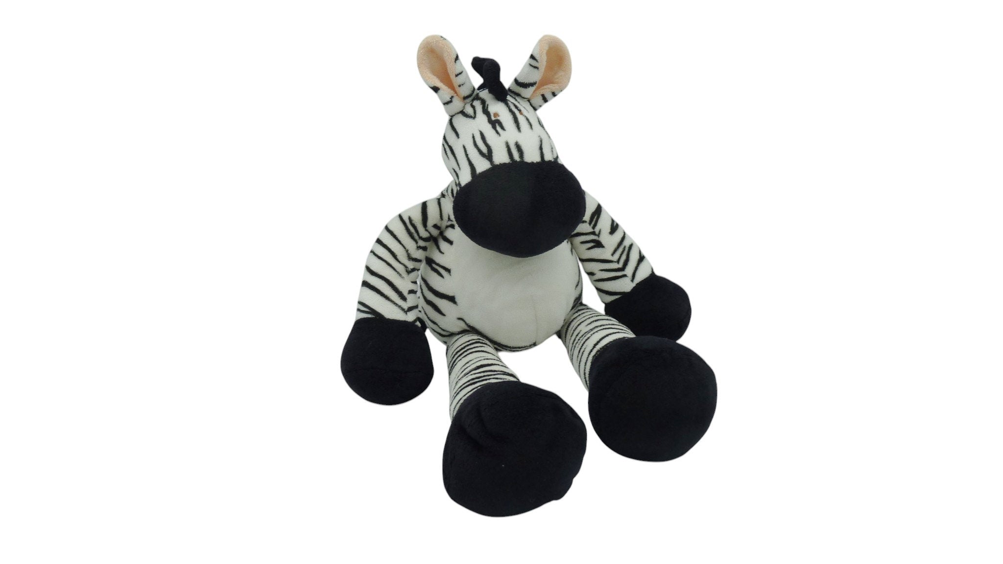 Peluche zèbre noir blanc - Nicotoy - 42 cm