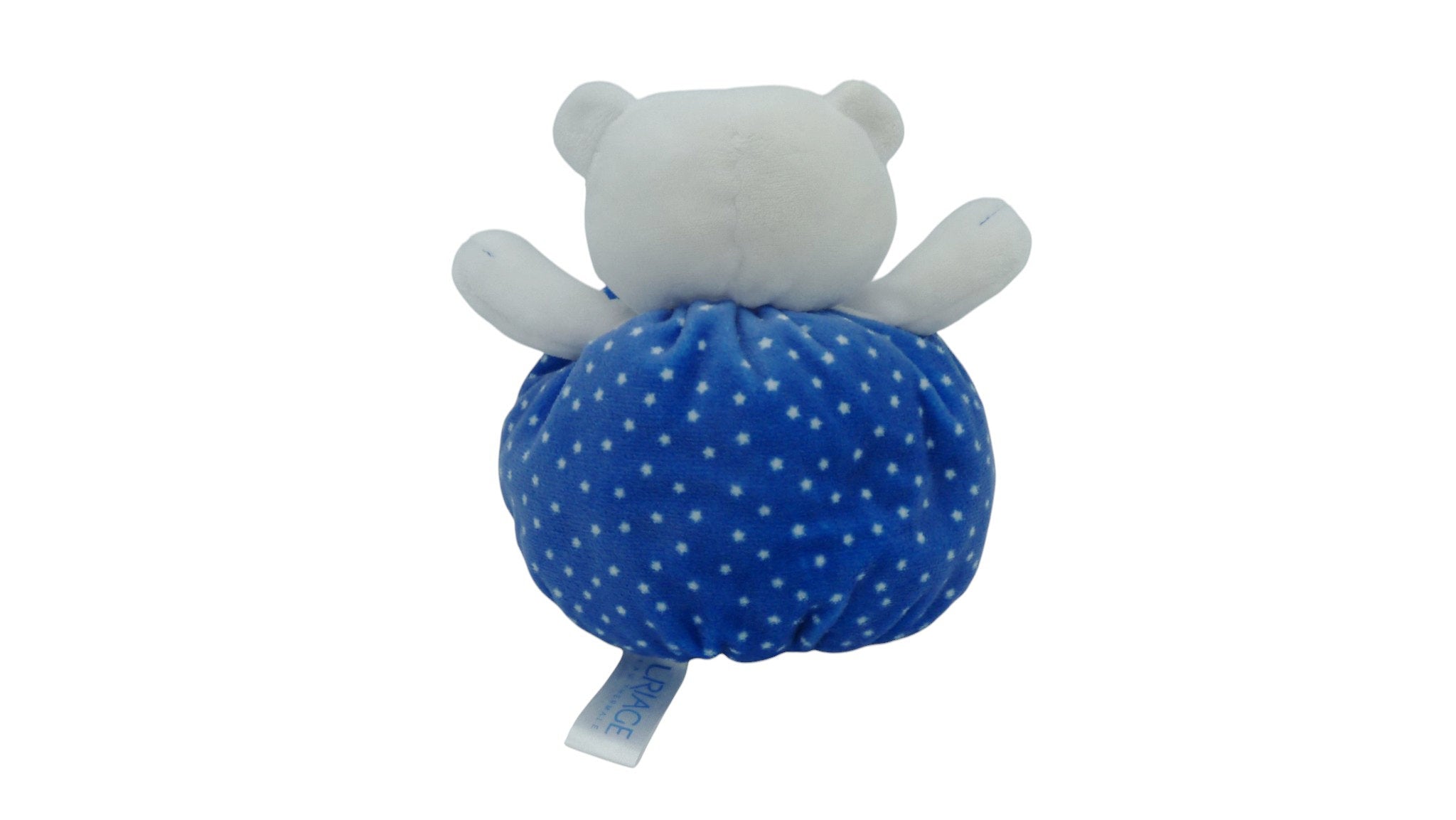 Peluche ours bleu blanc - Uriage - 18 cm
