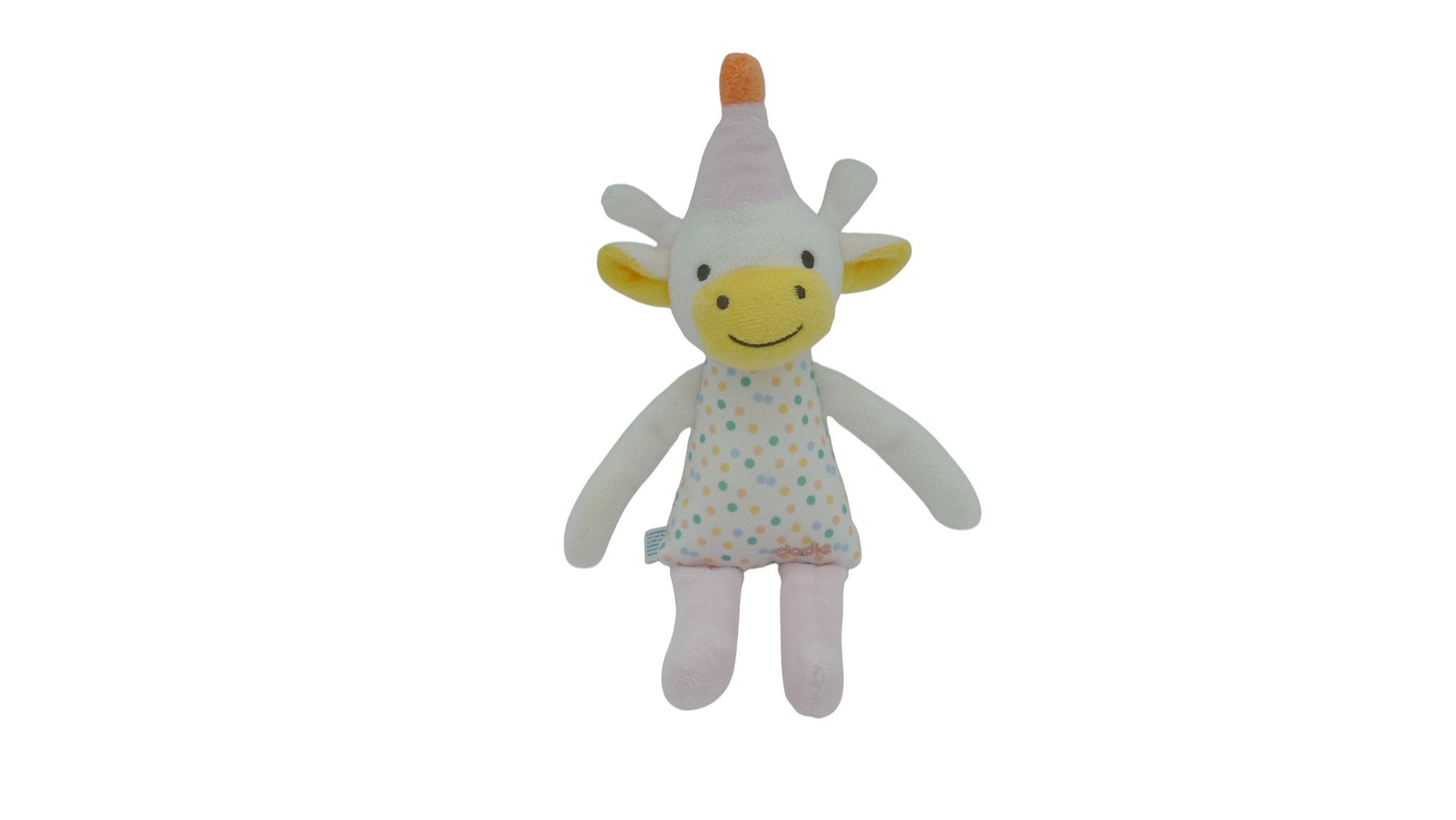 Peluche vache multicolore - Dodie - 29 cm