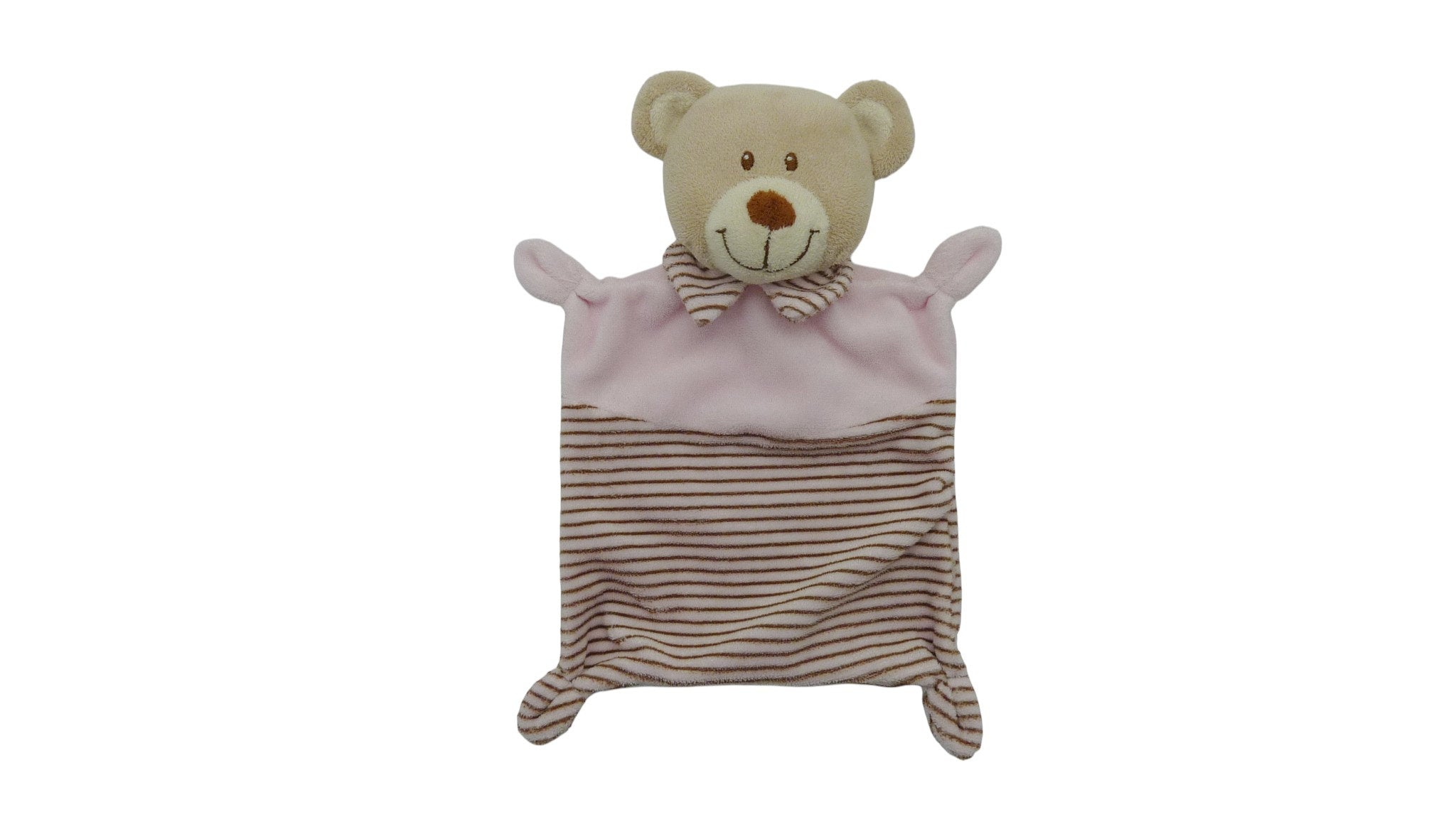 Doudou ours plat rose - Nicotoy