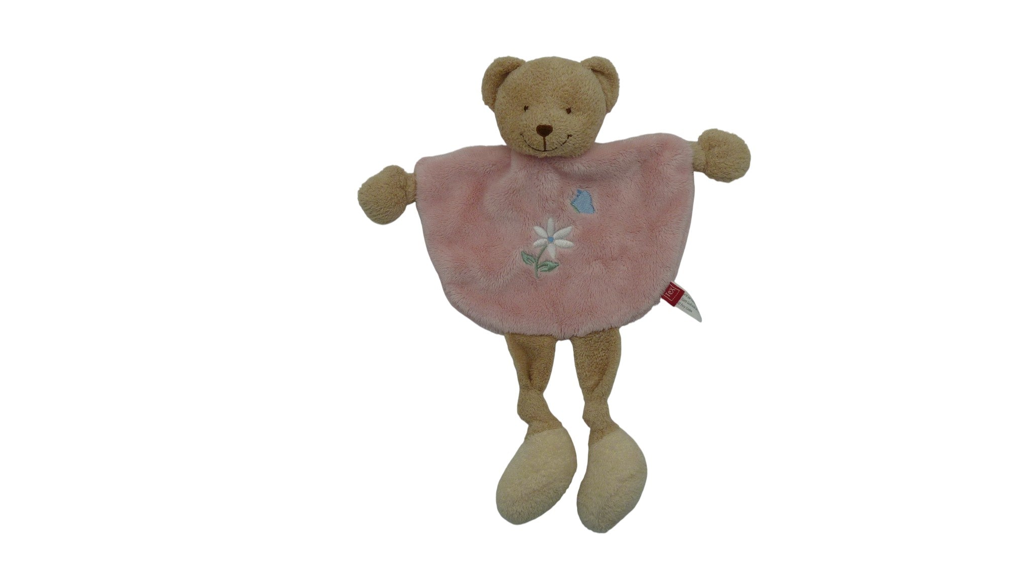 Doudou ours plat rose - Tex Baby