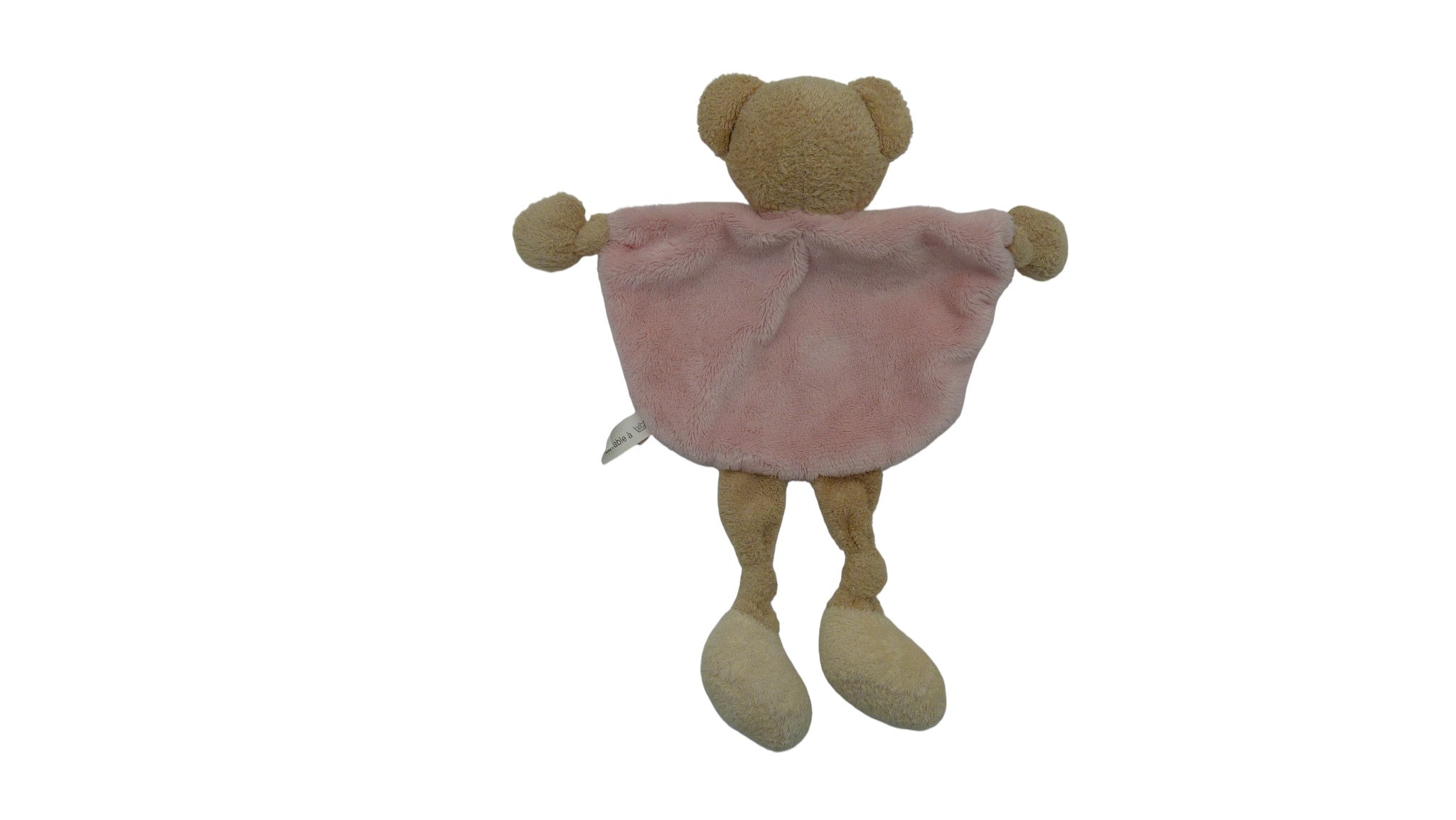 Doudou ours plat rose - Tex Baby