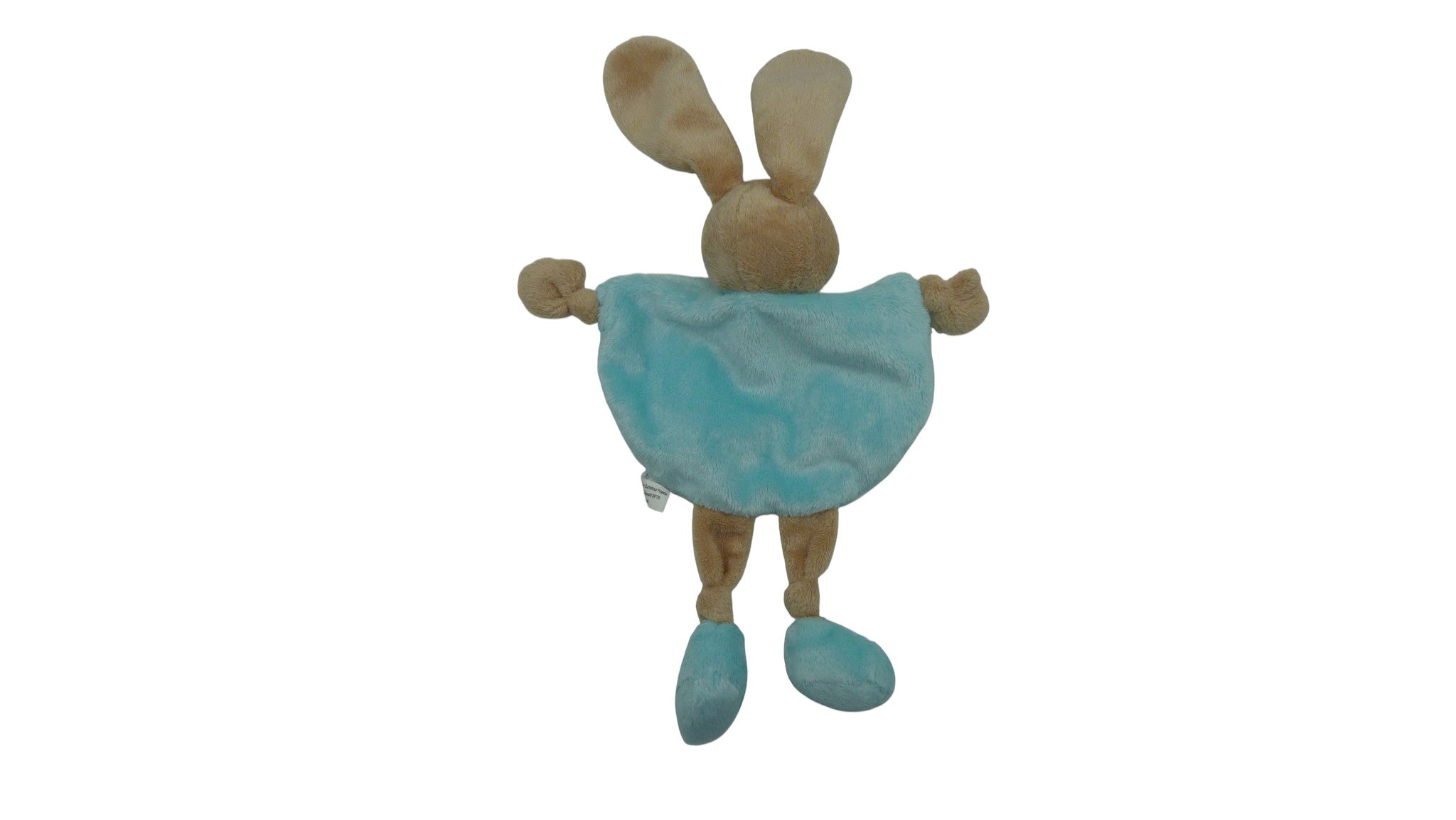 Doudou lapin plat turquoise - Tex Baby