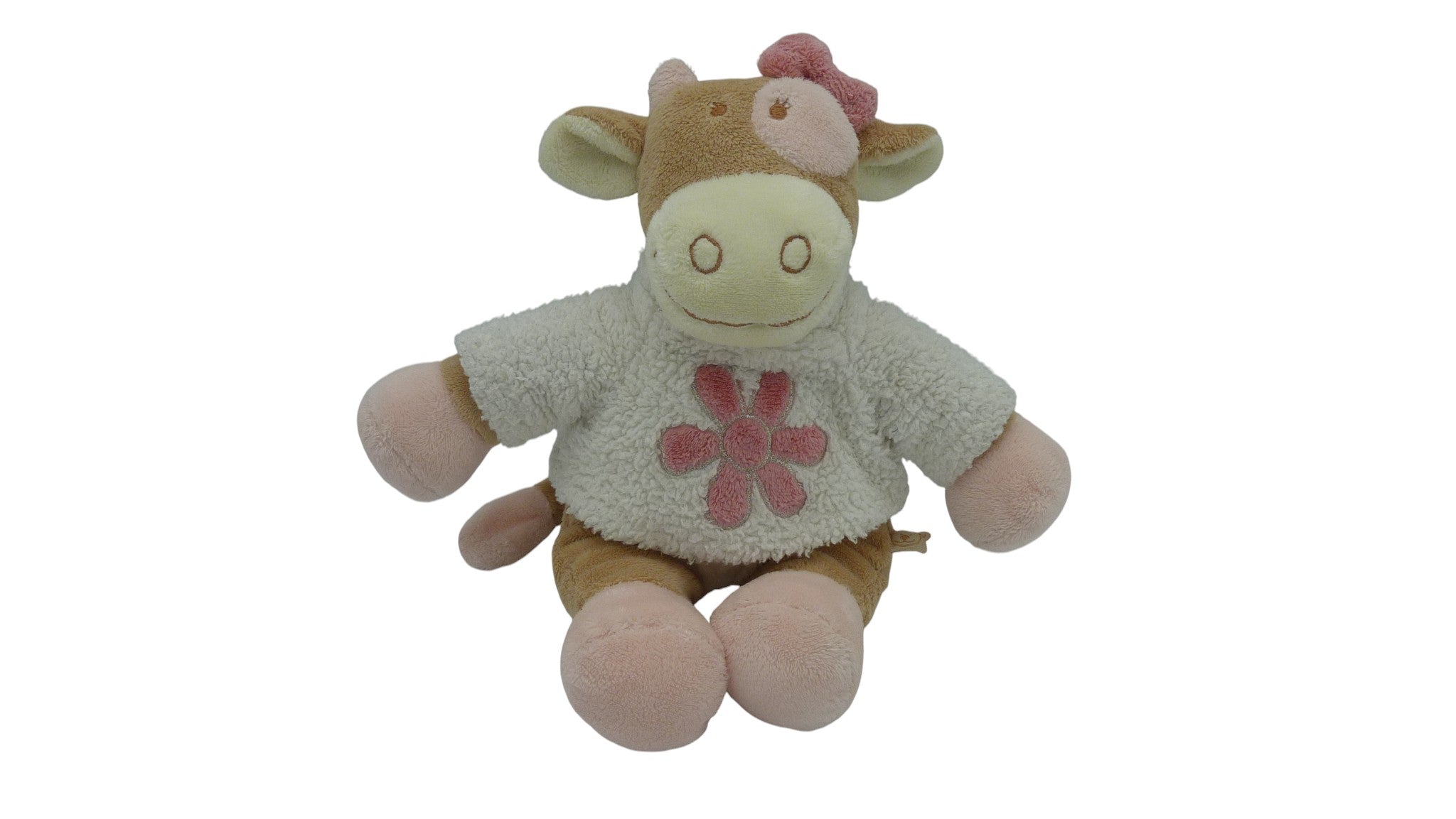 Peluche vache Lola marron rose - Noukie's - 26 cm