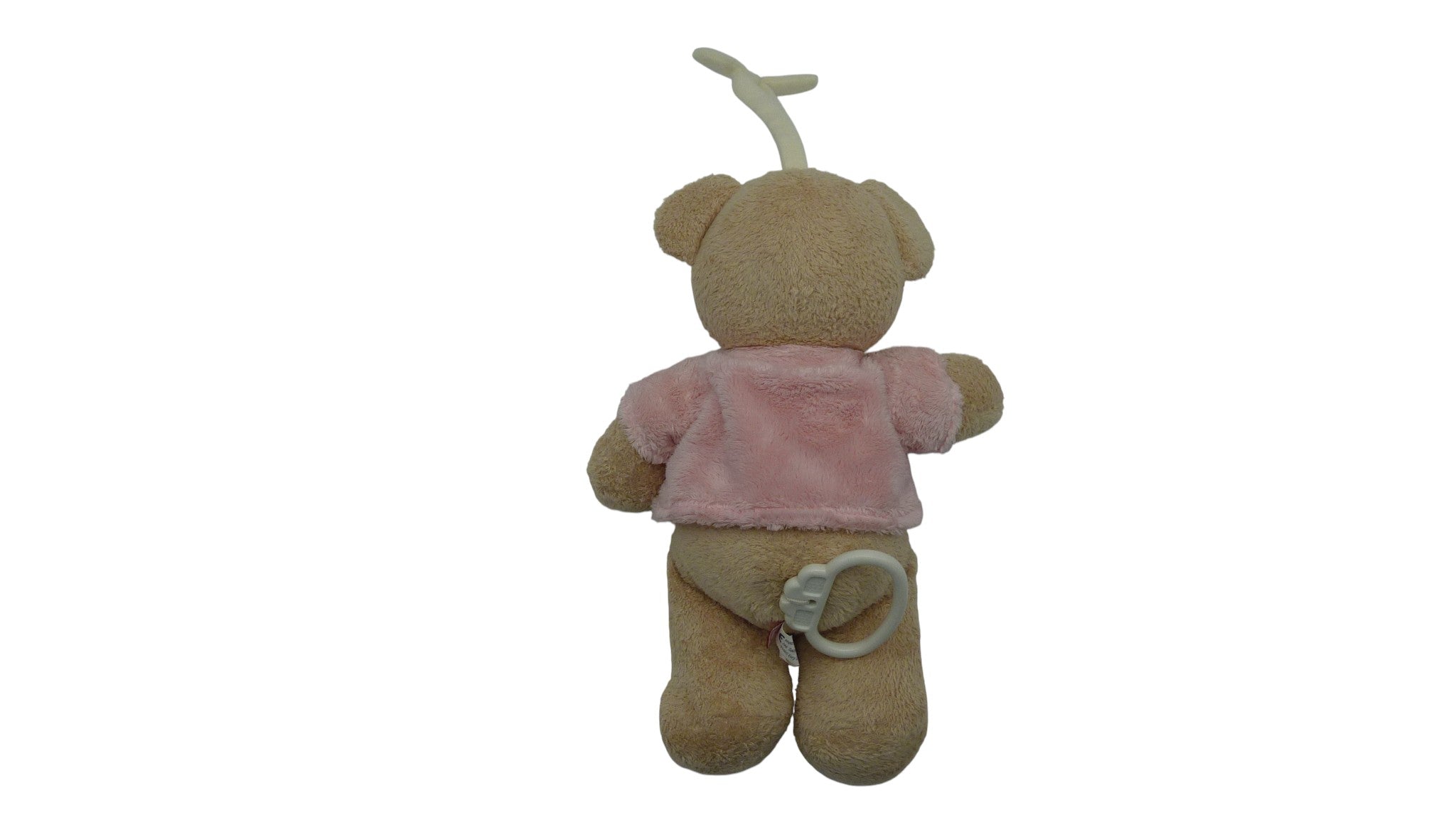 Peluche ours musical marron rose - Tex Baby - 29 cm
