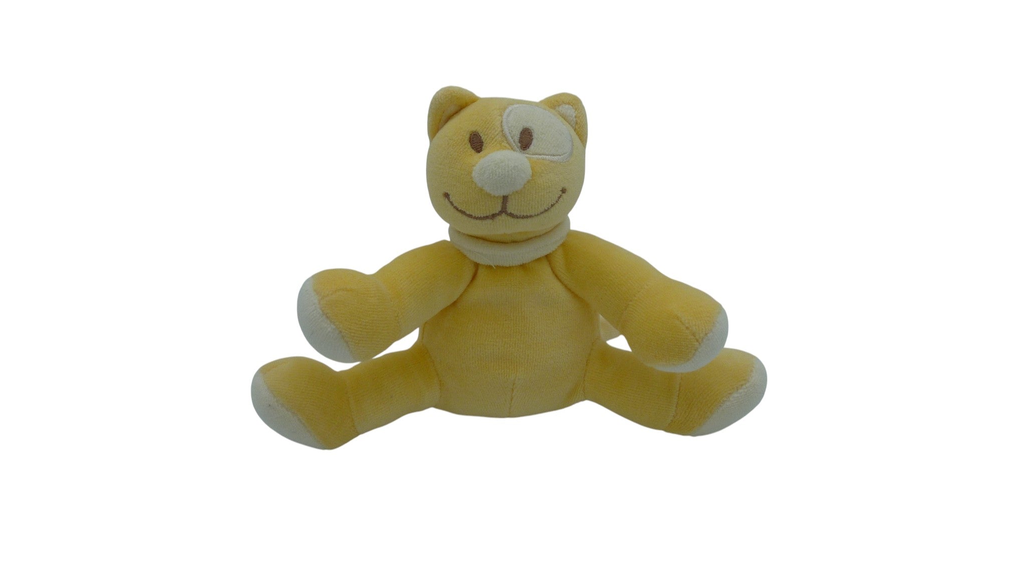 Peluche chat jaune - Tex Baby - 17 cm