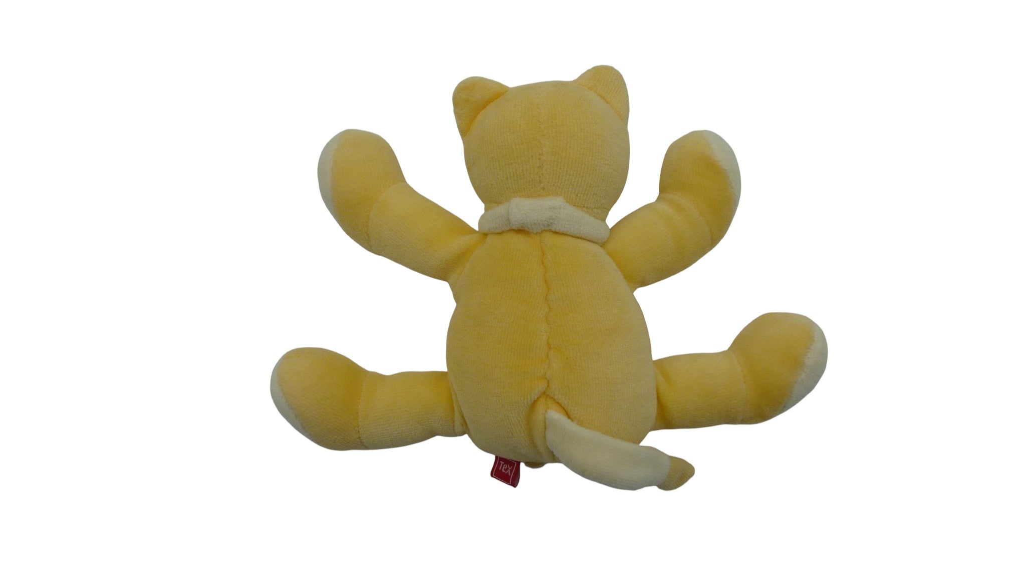 Peluche chat jaune - Tex Baby - 17 cm