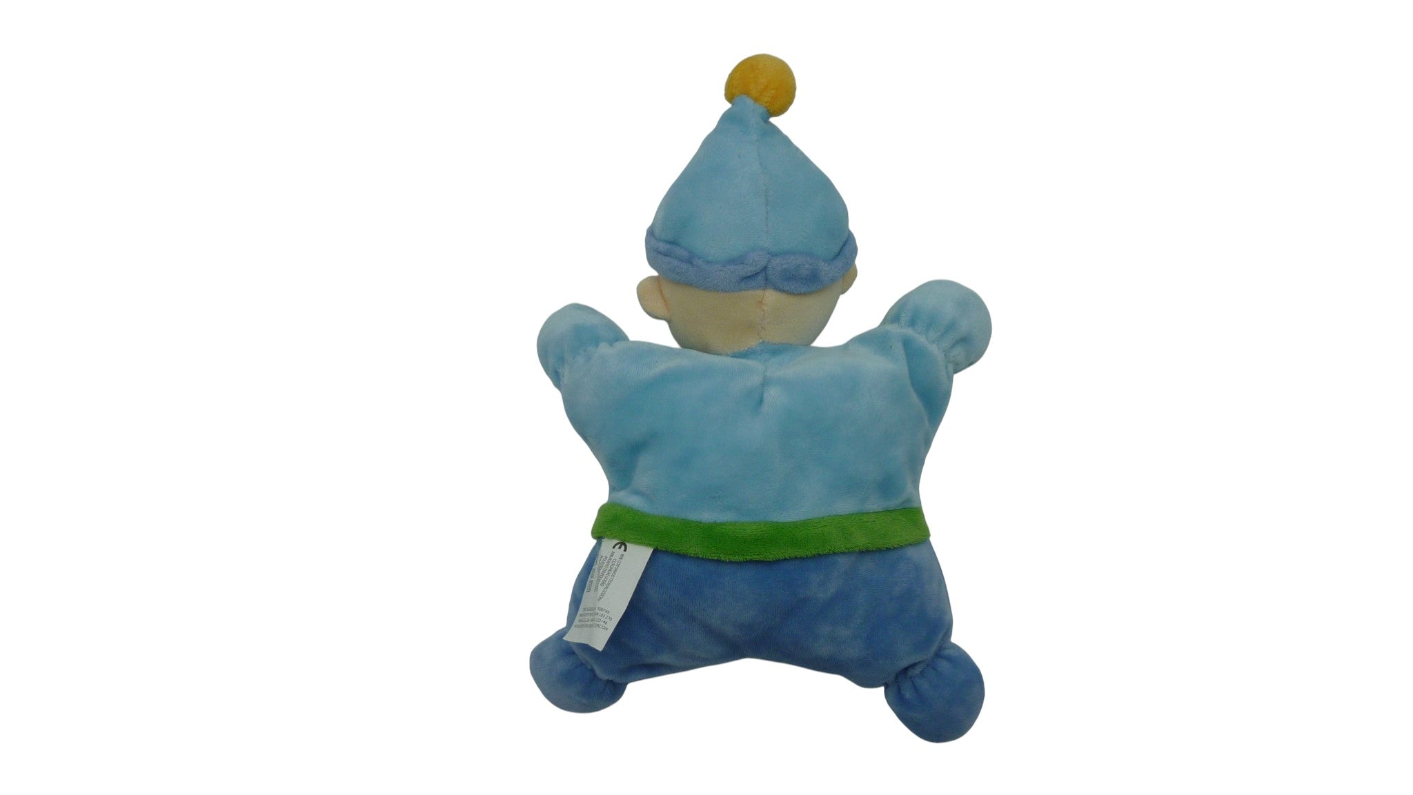 Peluche clown bleu vert - Nicotoy - 30 cm