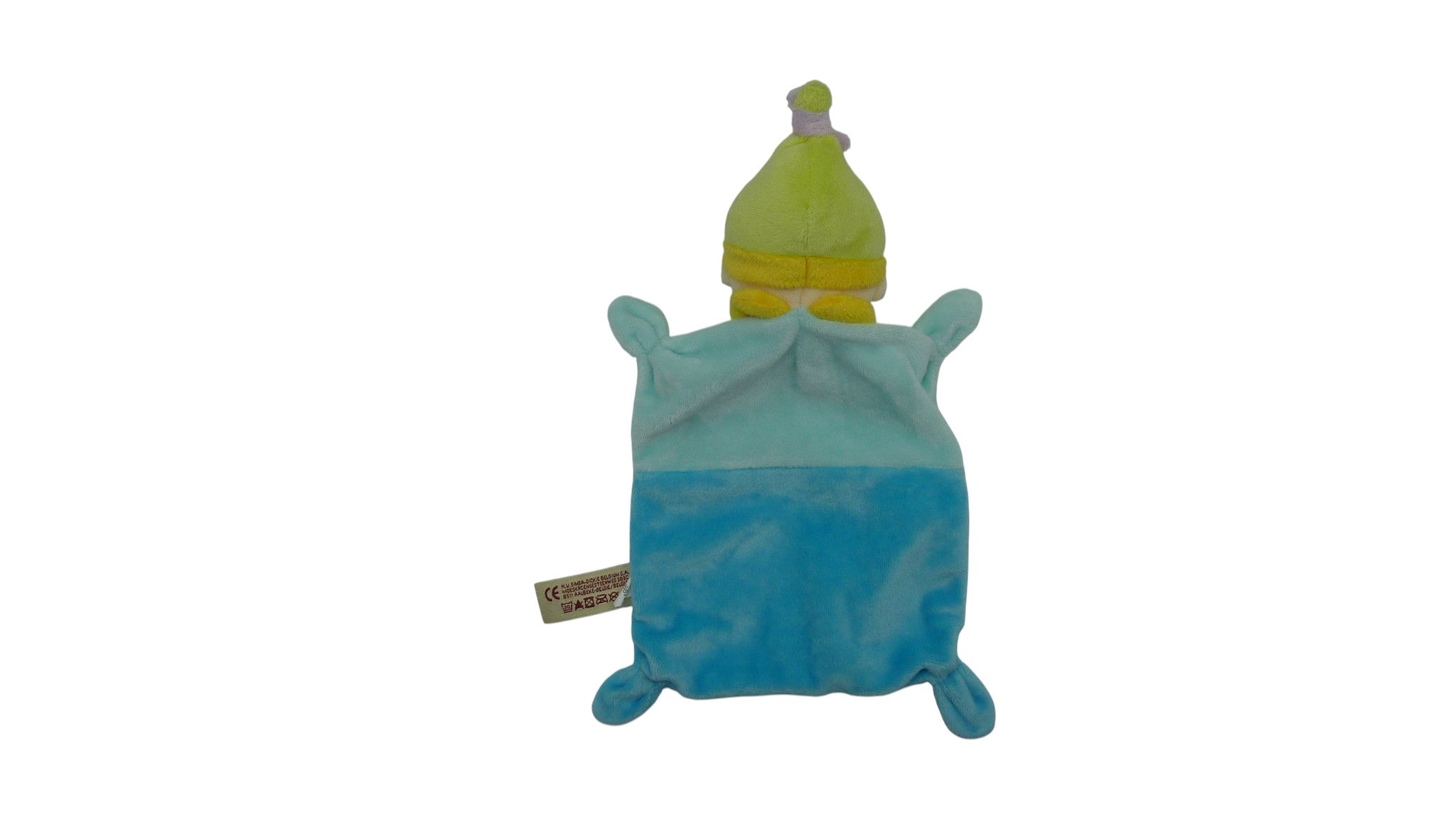 Doudou lutin plat bleu vert - Nicotoy