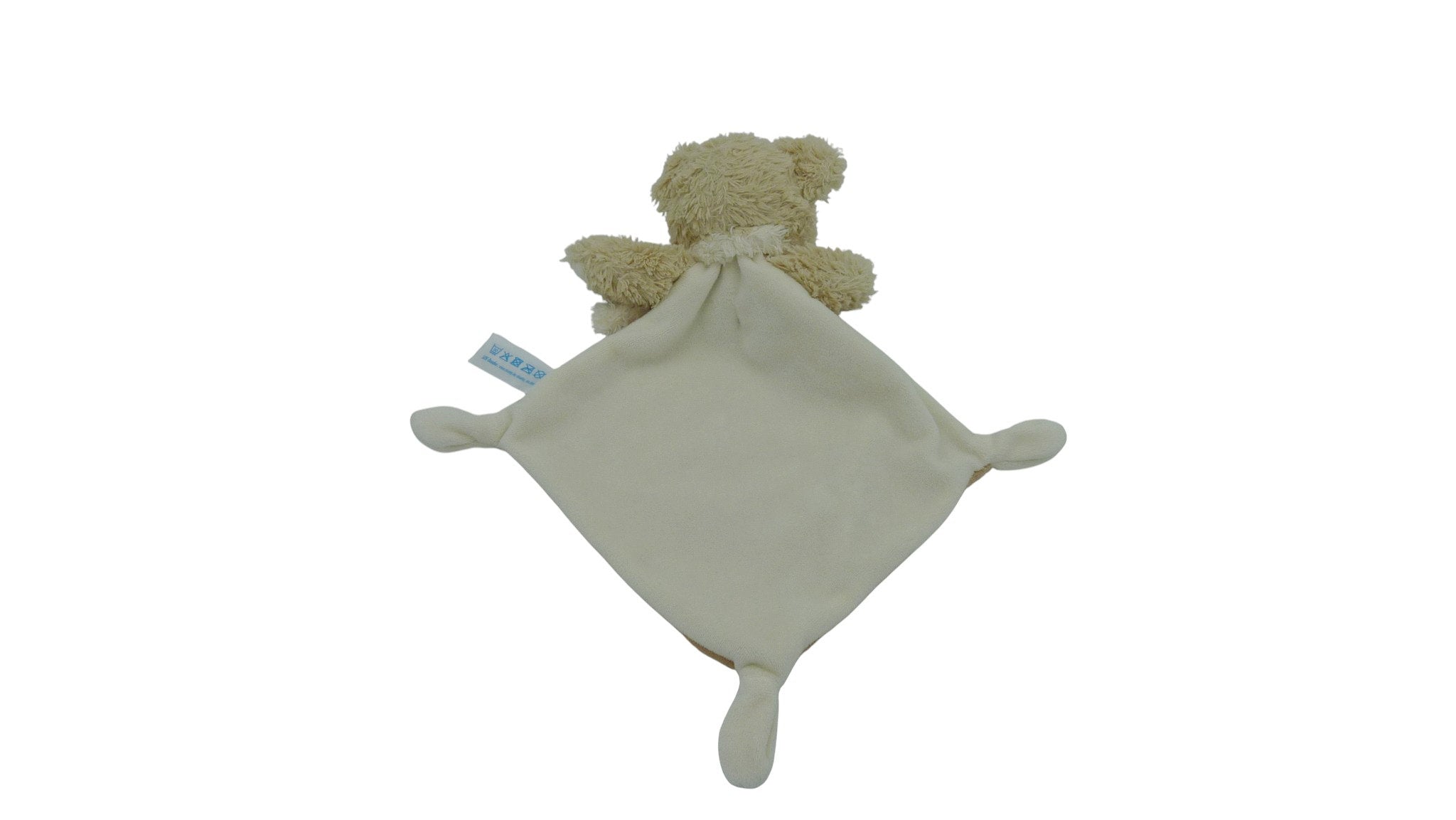 Doudou ours plat marron blanc - Tex Baby