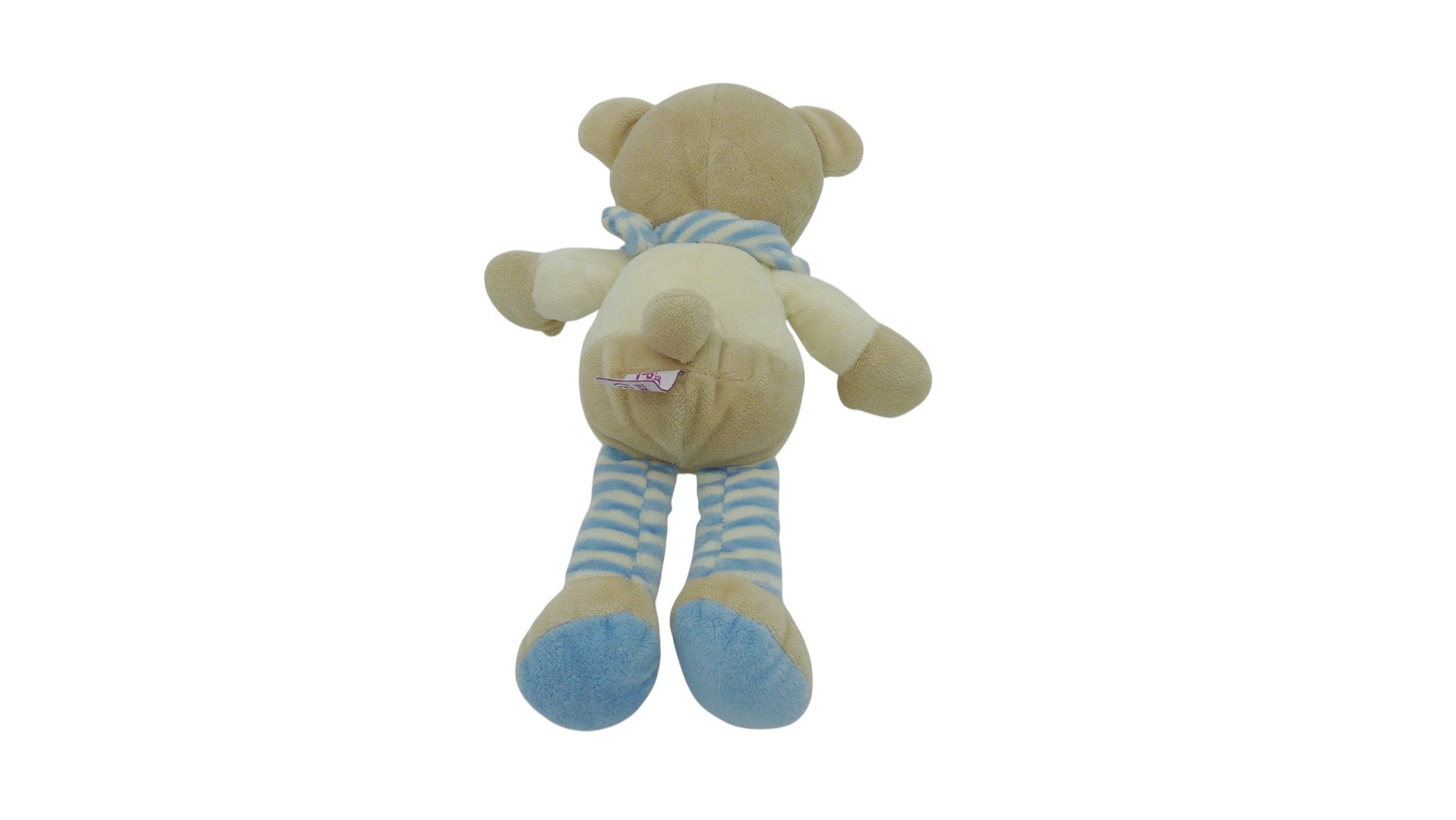 Peluche ours marron crème rayures - Pommette - 26 cm