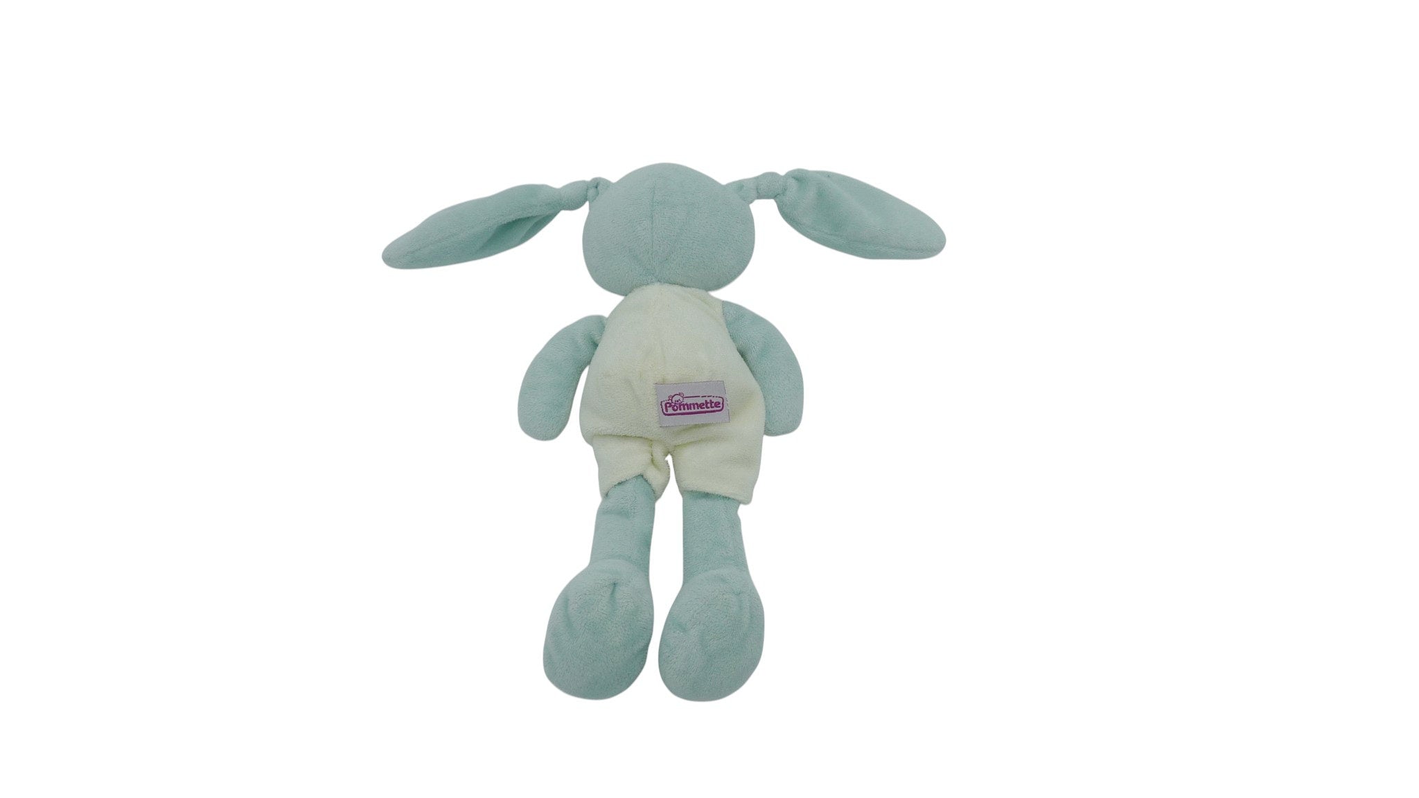 Peluche lapin bleu crème - Pommette - 27 cm