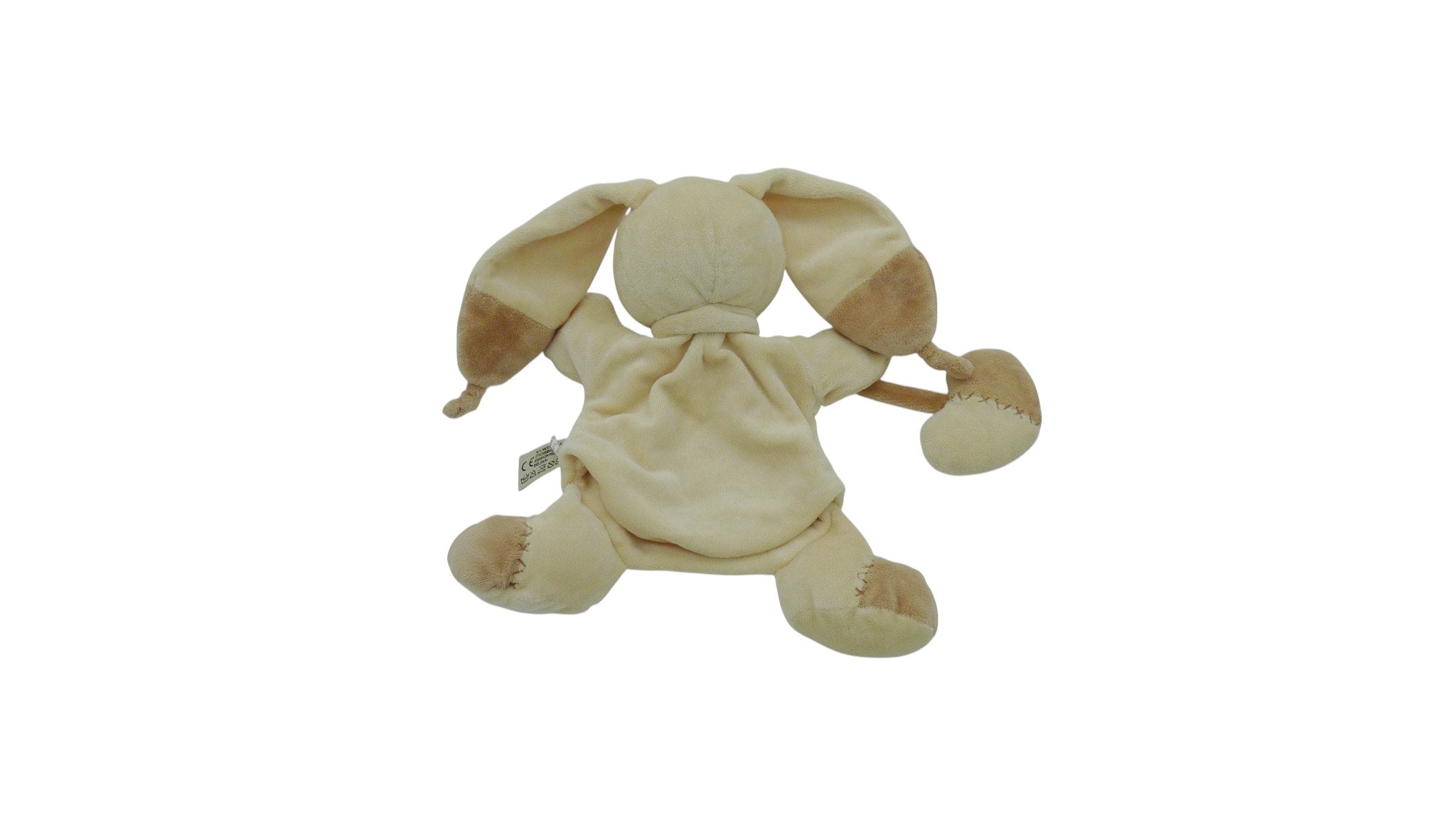 Doudou lapin Bastien marionnette marron - Nicotoy