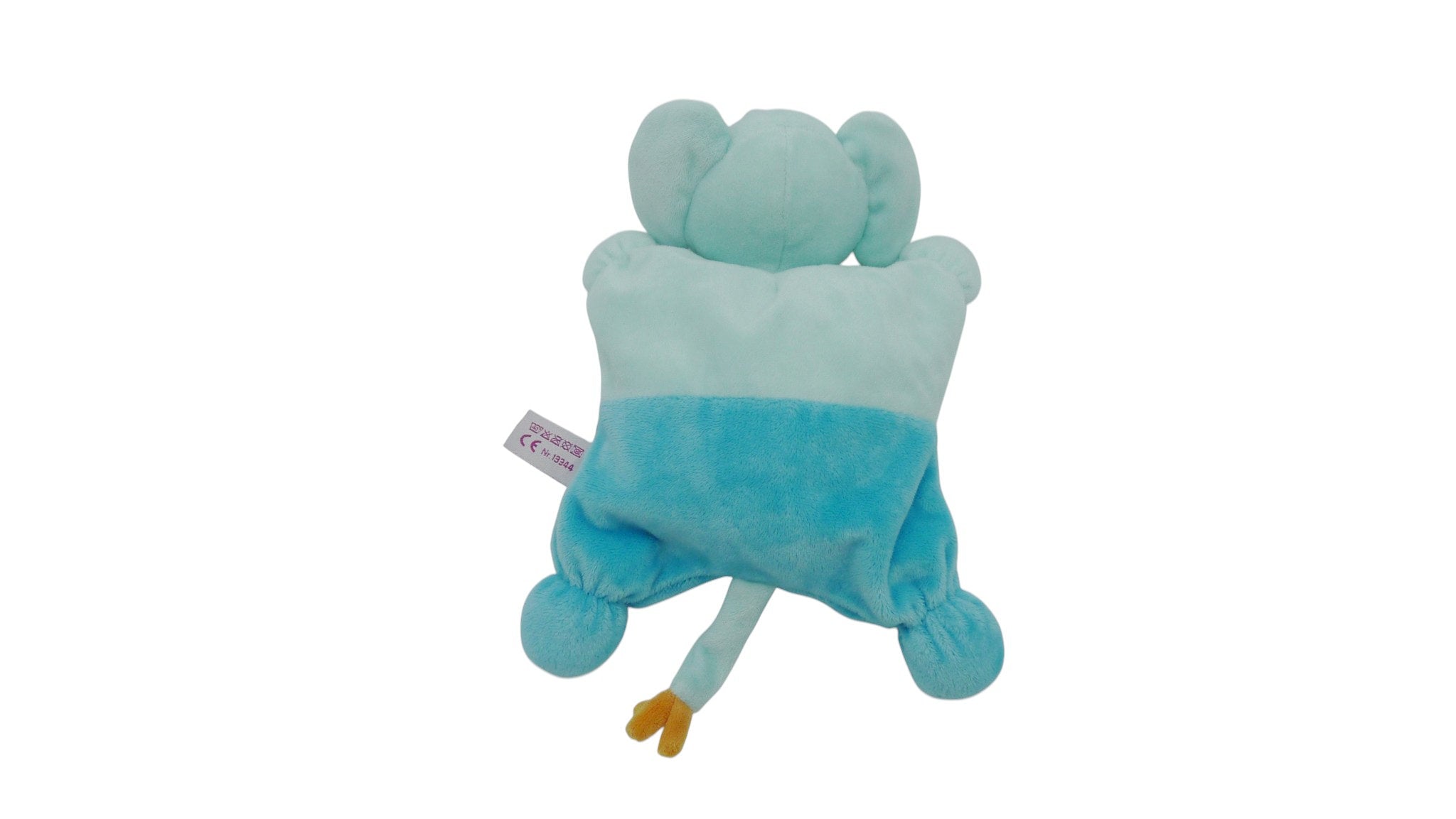 Peluche éléphant bleu orange - Pommette - 25 cm