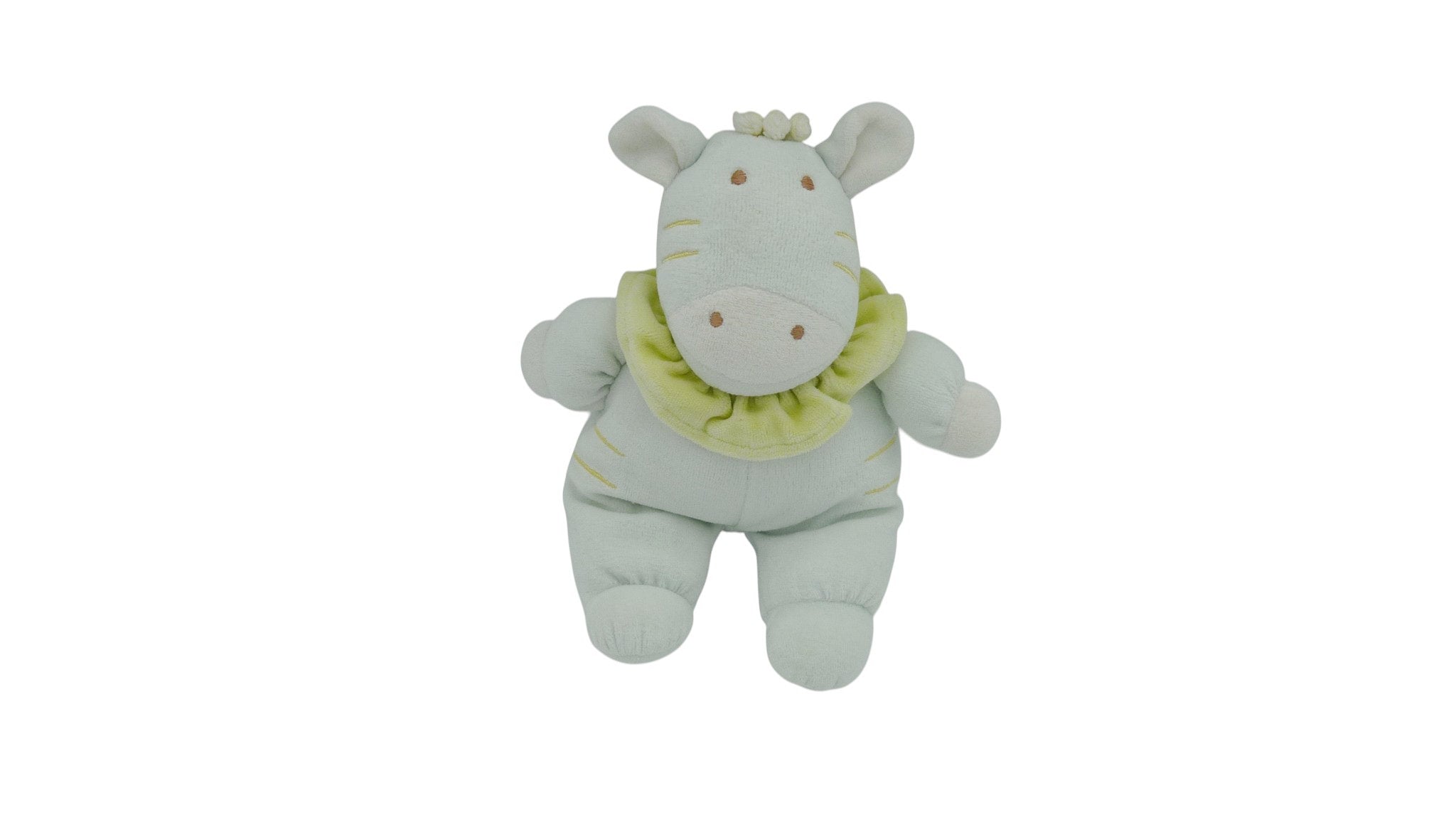 Peluche zèbre bleu ciel blanc - Tex Baby - 22 cm
