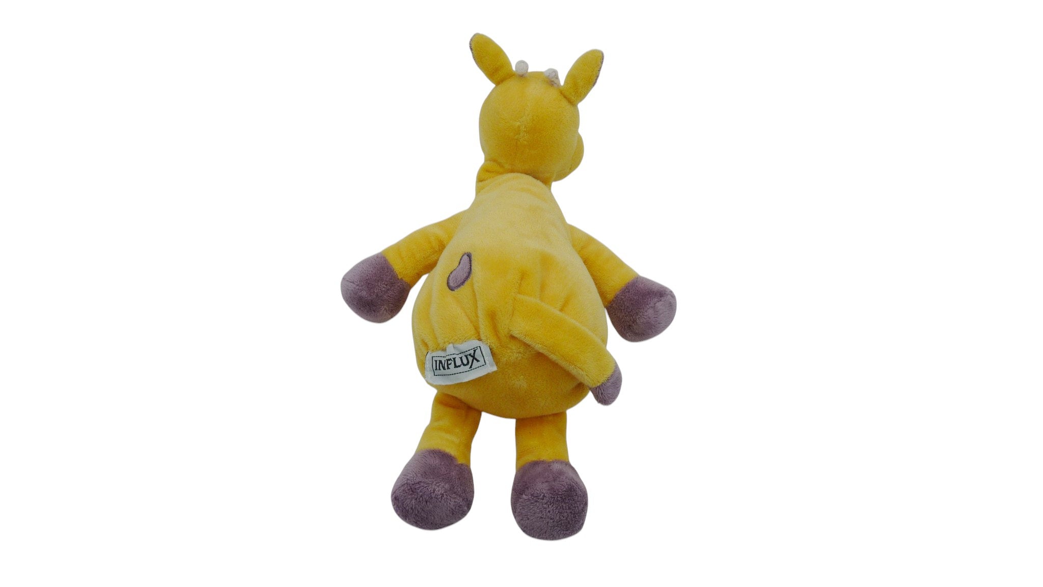 Peluche girafe jaune violet - Influx - 31 cm