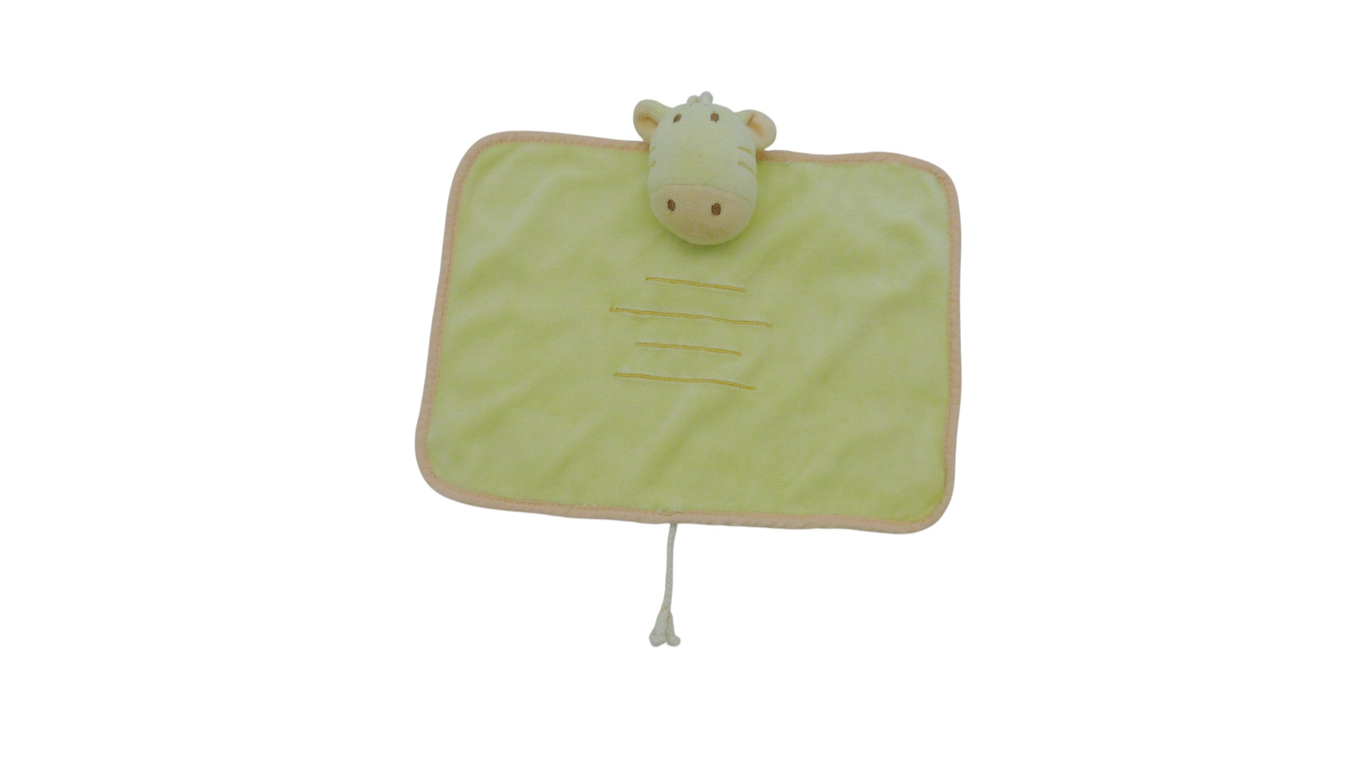 Doudou zèbre plat vert - Tex Baby