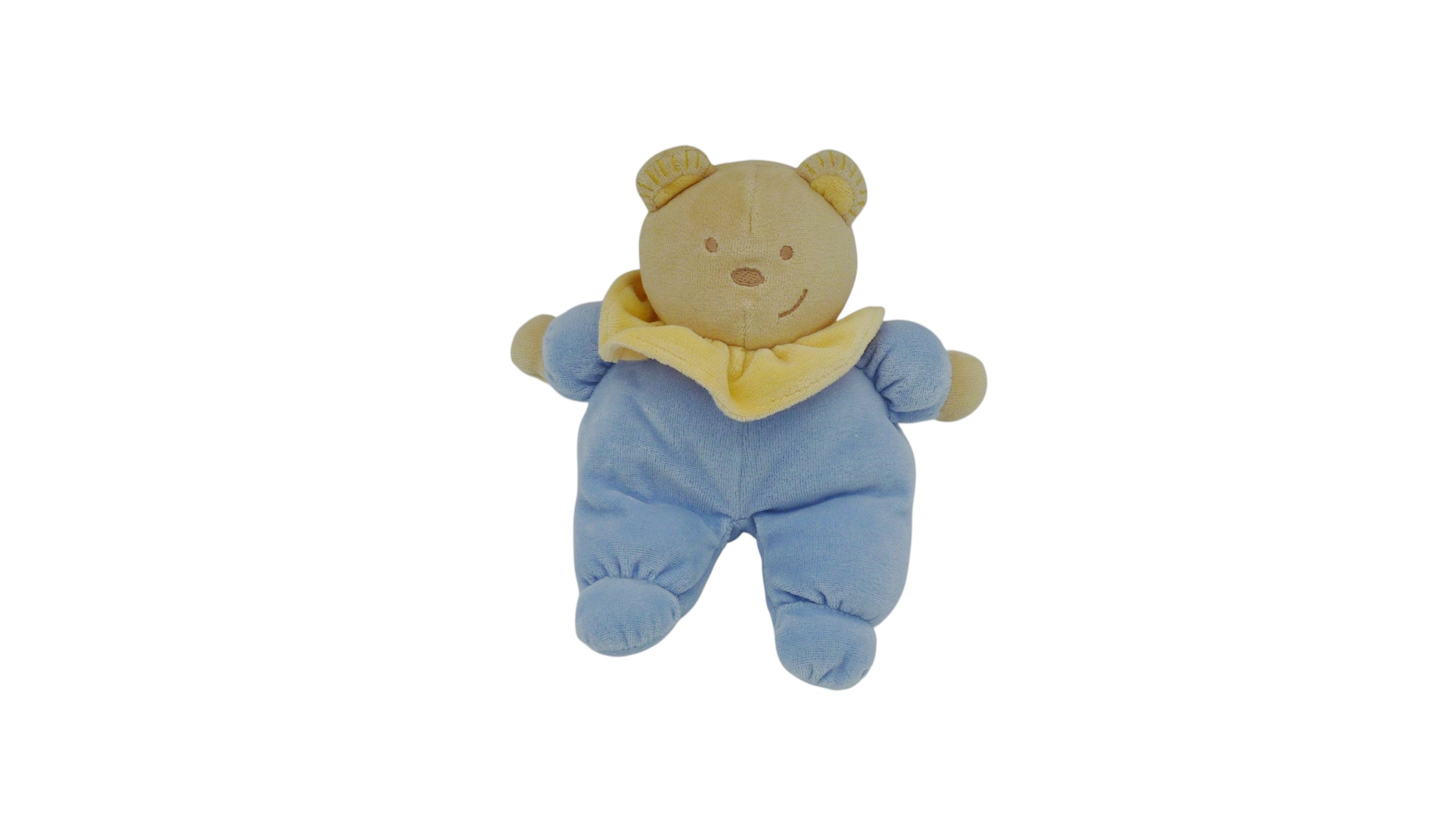 Peluche ours bleu - Tex Baby - 21 cm