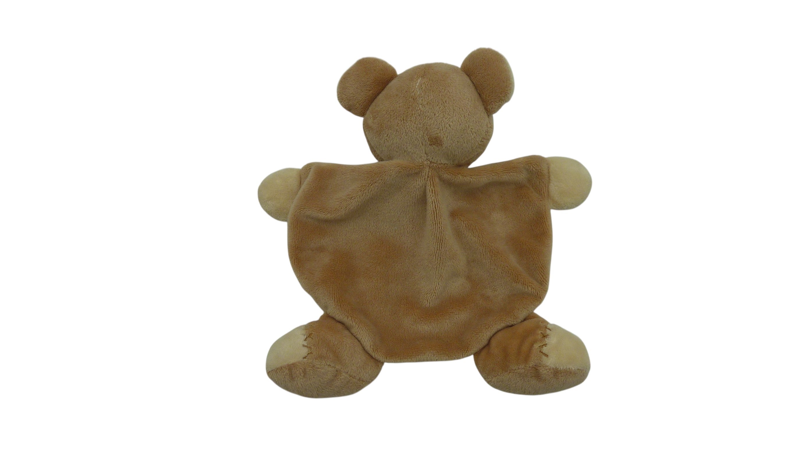 Doudou ours plat marron beige - Nicotoy