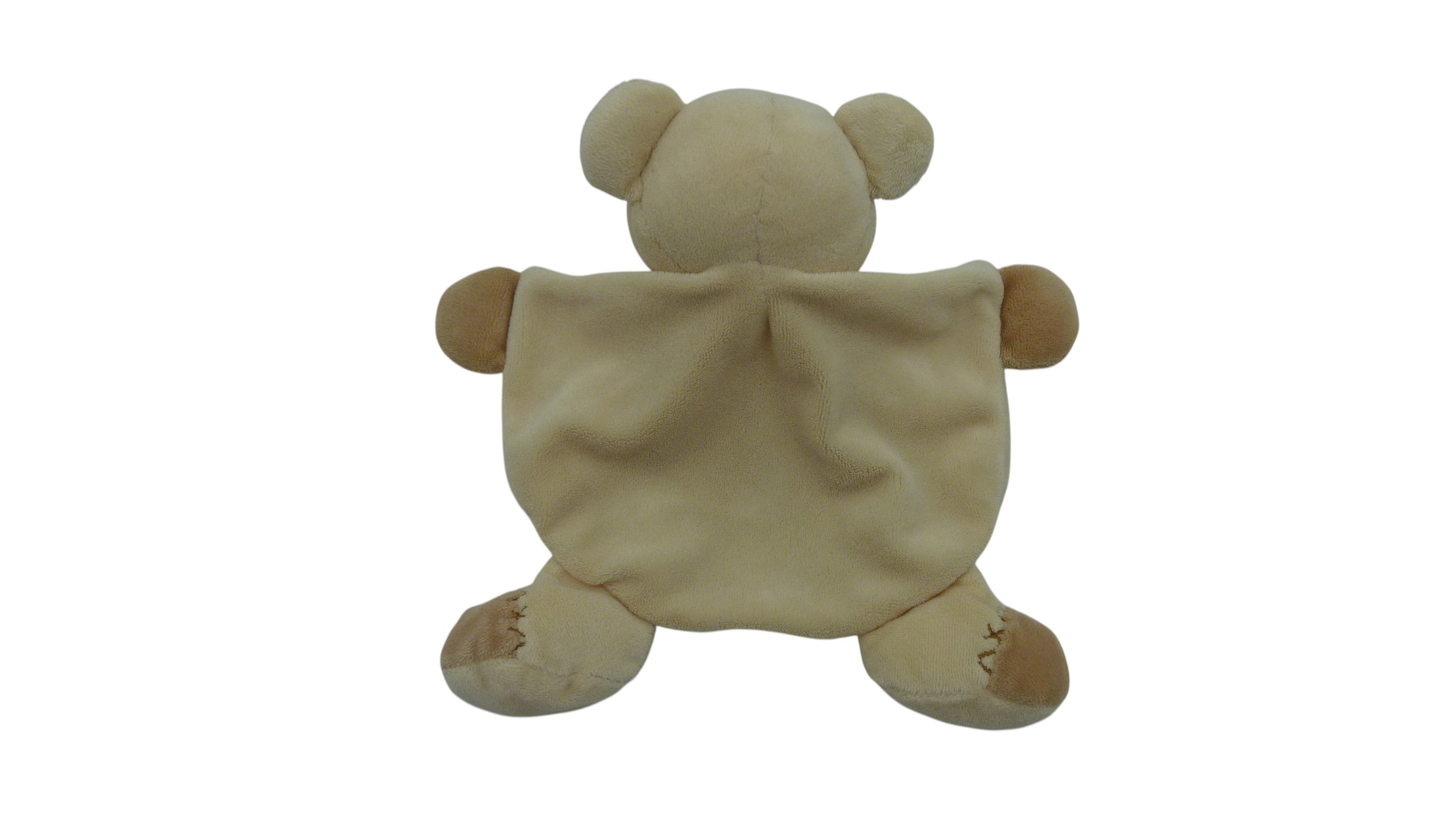 Doudou ours plat beige marron - Nicotoy
