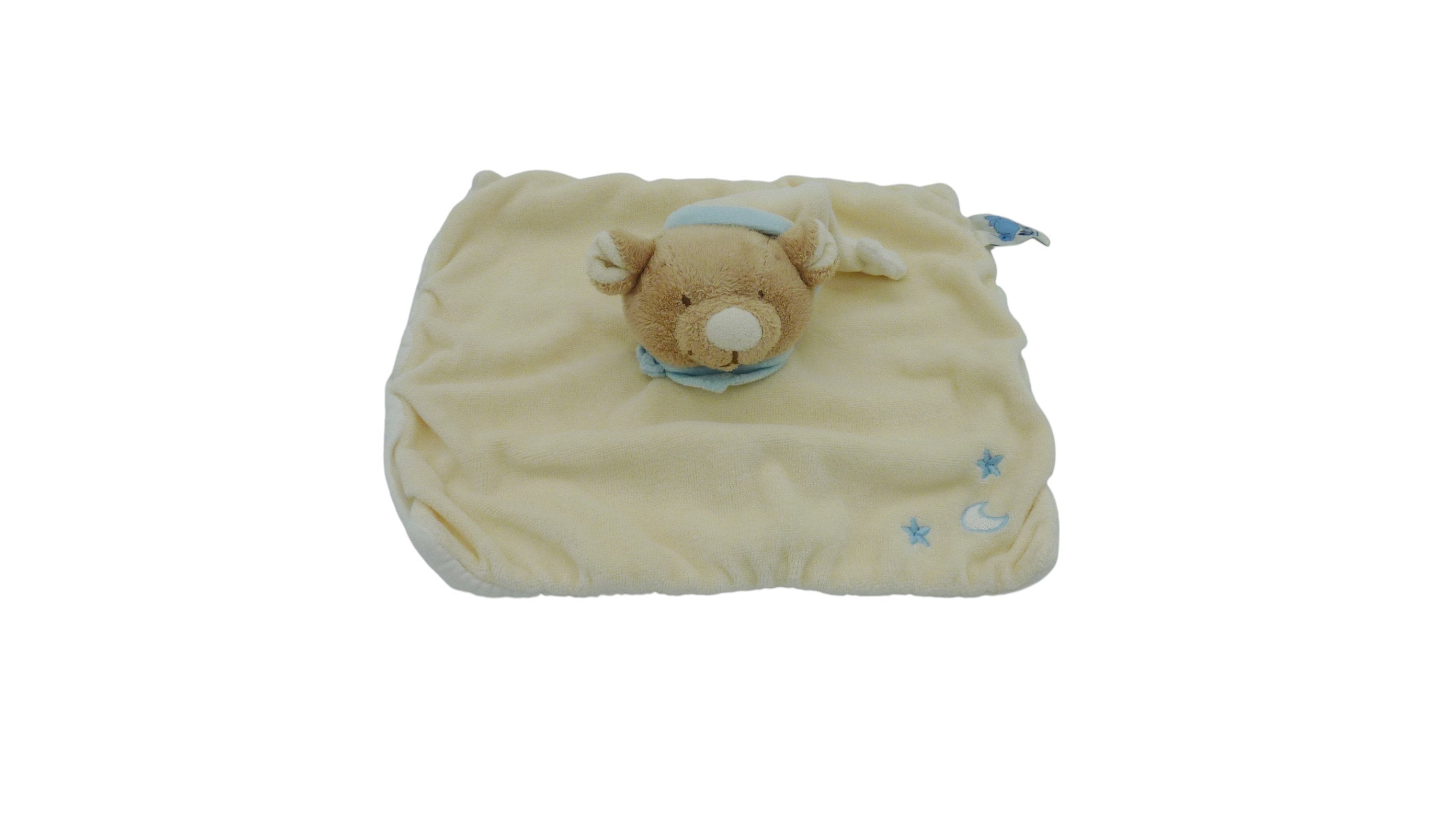 Doudou ours plat jaune - Noukie's