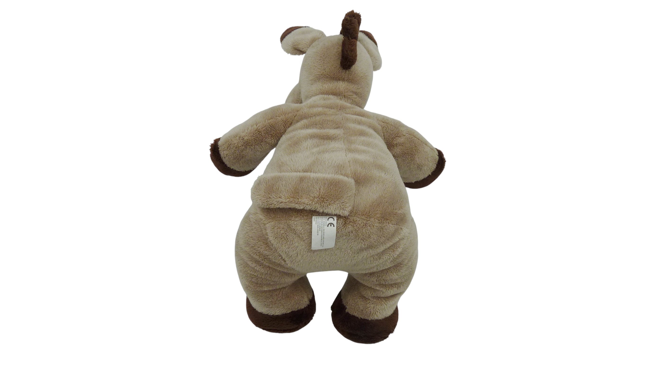 Peluche âne blanc gris marron - Nicotoy Simba Dickie - 33 cm