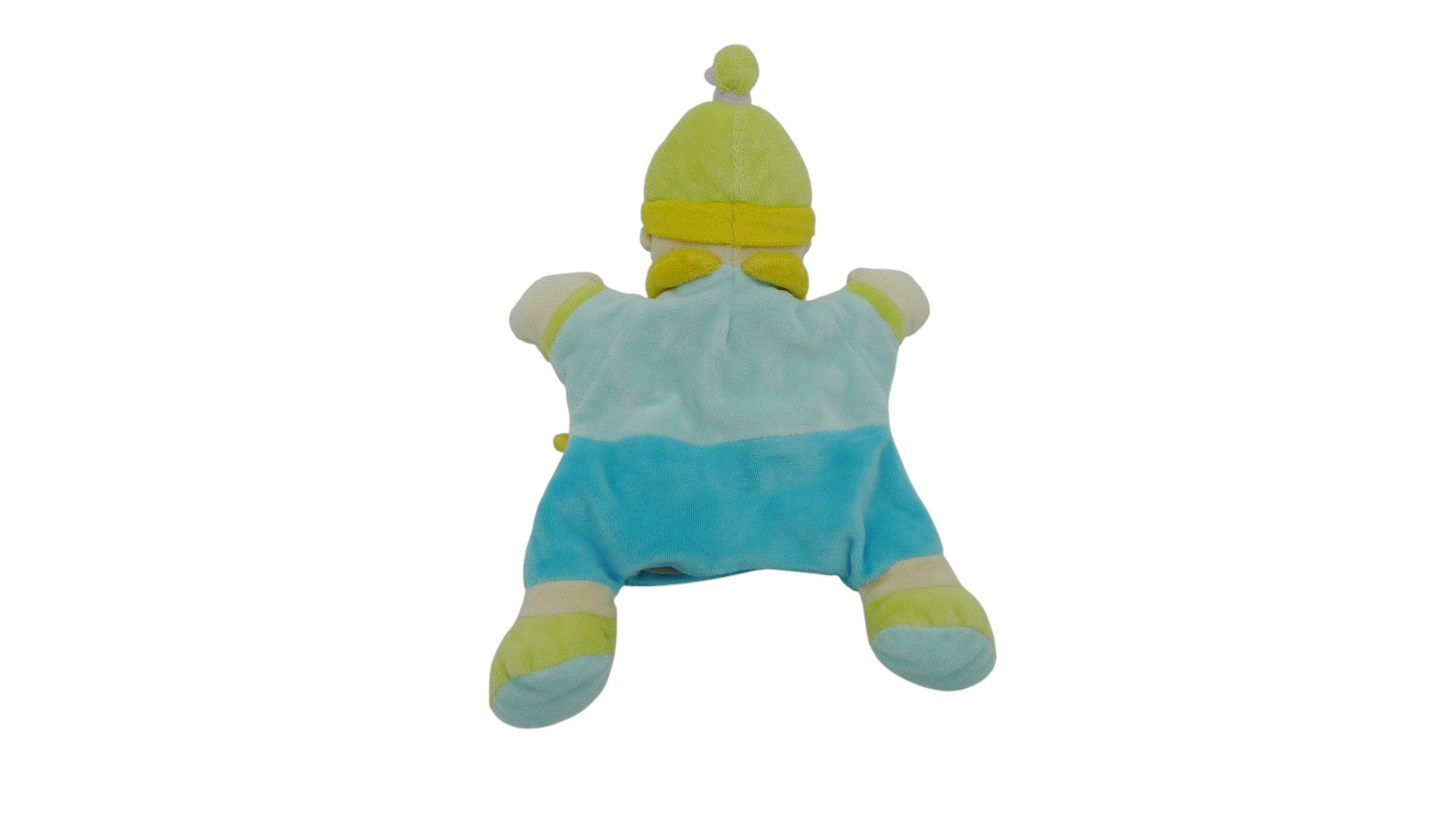 Doudou lutin marionnette turquoise - Nicotoy