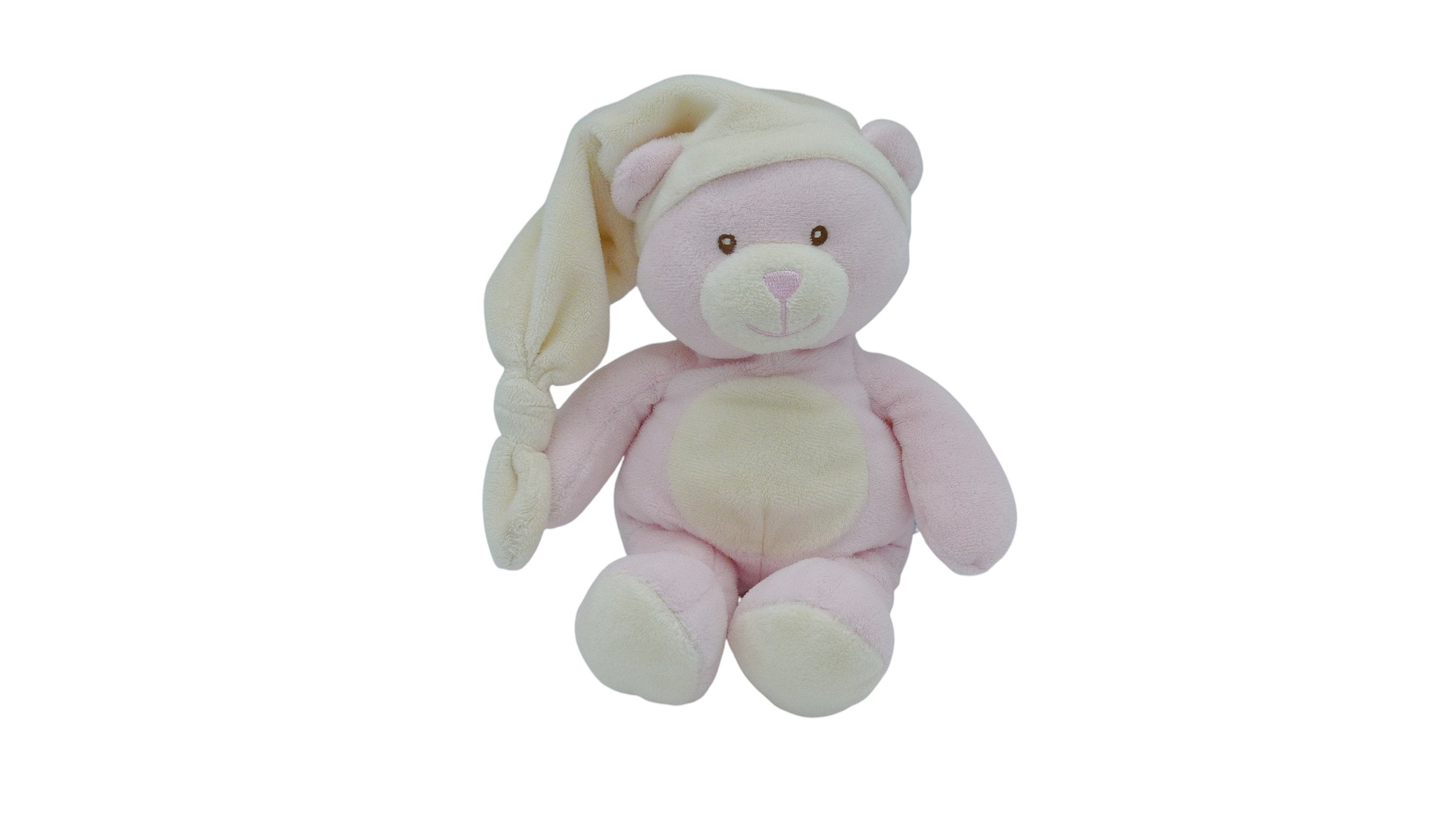 Peluche ours rose crème - Gipsy - 28 cm