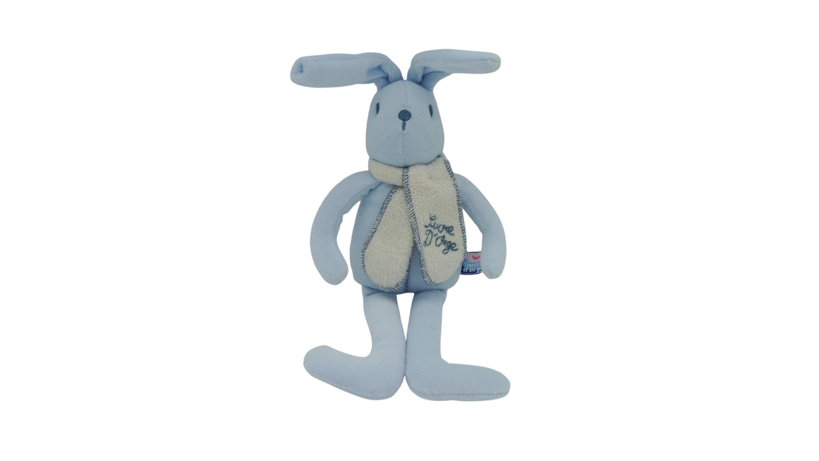 Peluche lapin bleu - Sucre d'Orge - 25 cm
