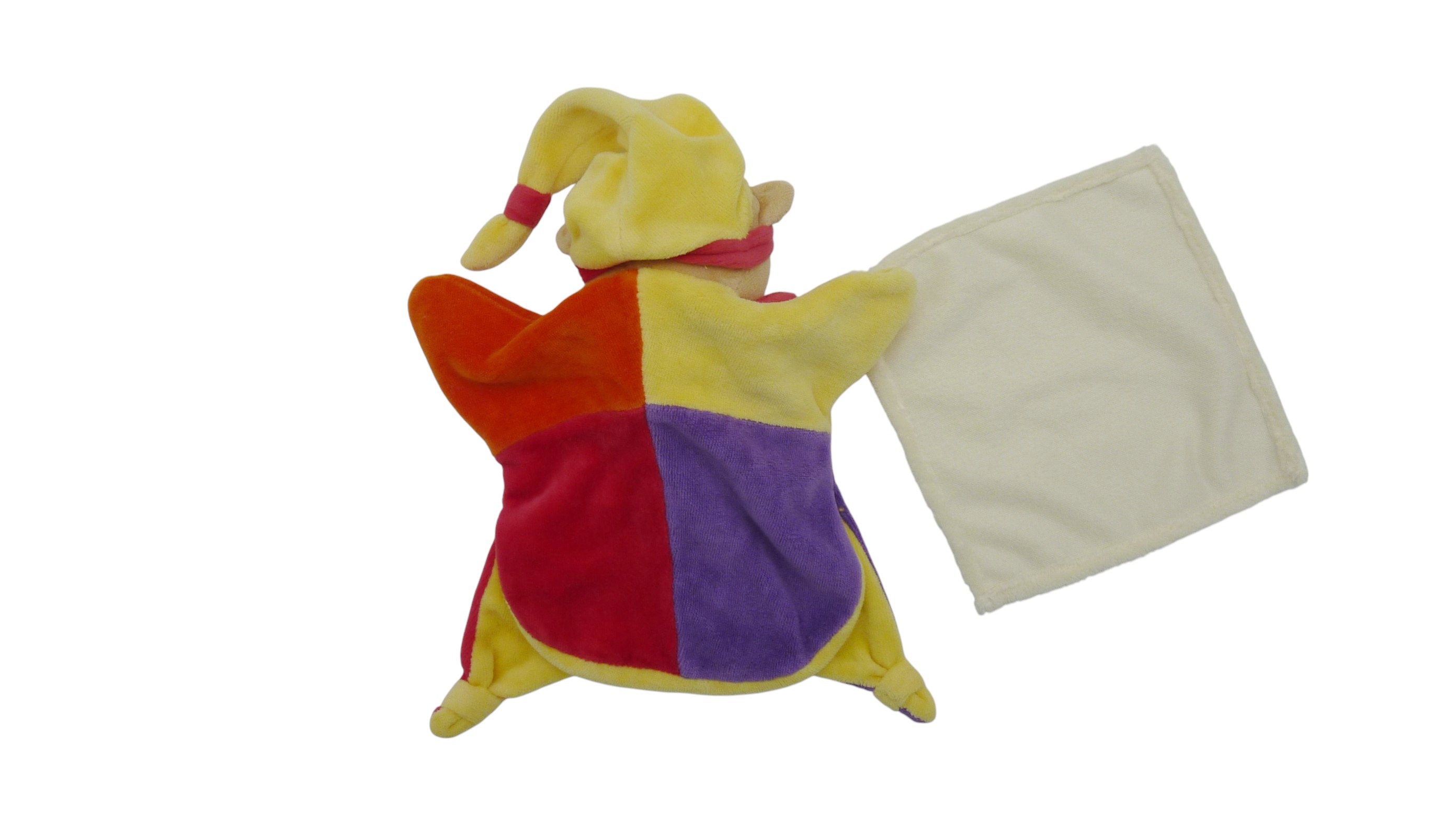 Doudou ours marionnette multicolore - Baby'Nat - 22 cm