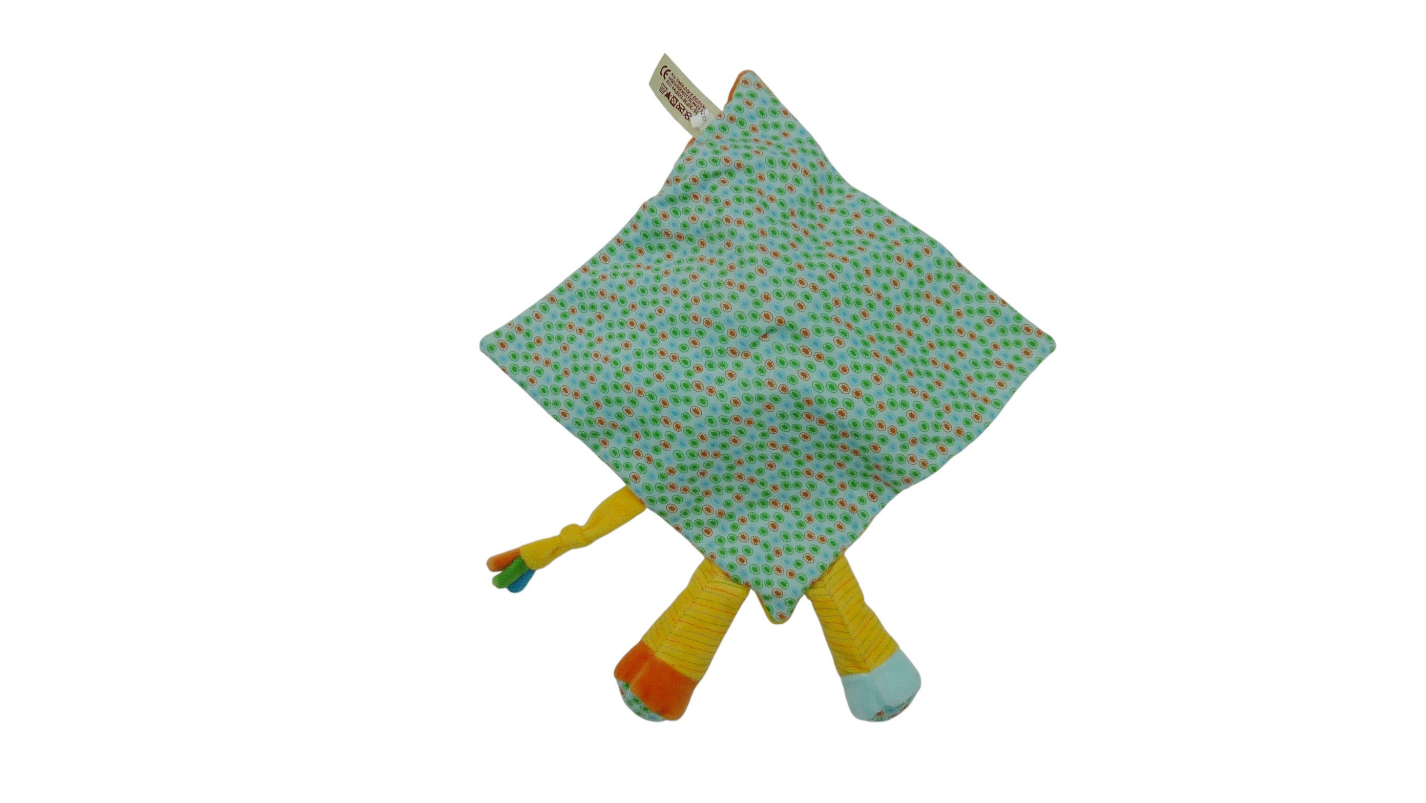 Doudou tigre plat multicolore - Nicotoy