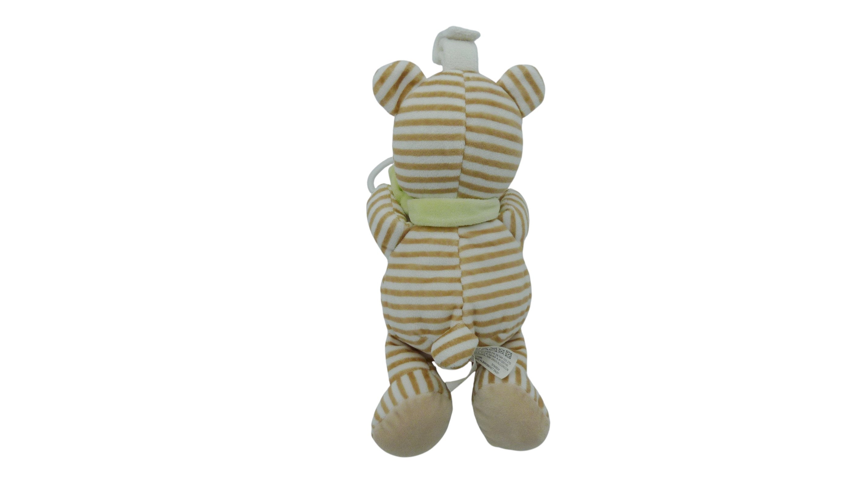 Peluche musicale ours blanc marron - Nicotoy Simba Dickie - 27 cm