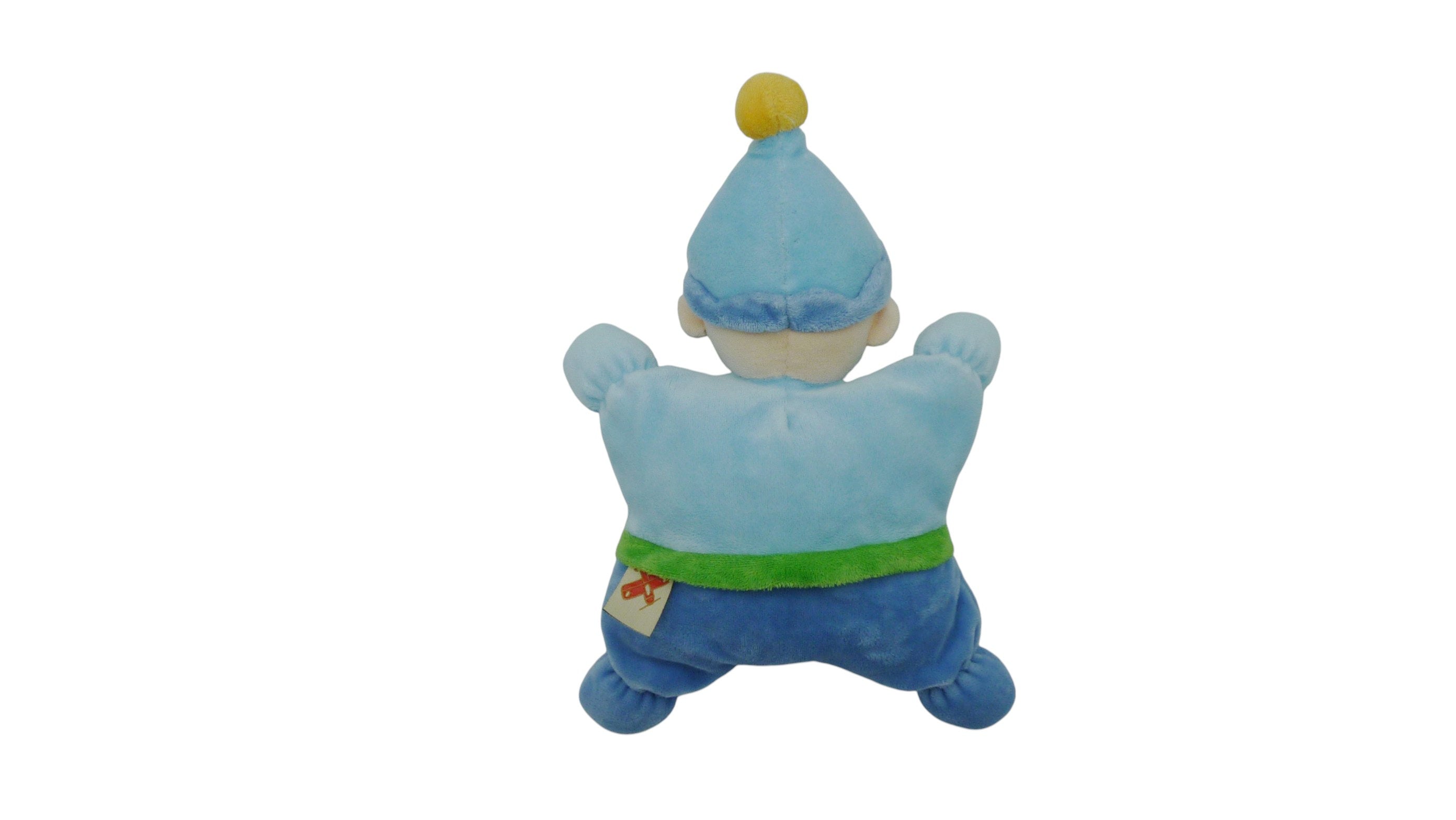 Peluche lutin bleu vert - Nicotoy - 27 cm