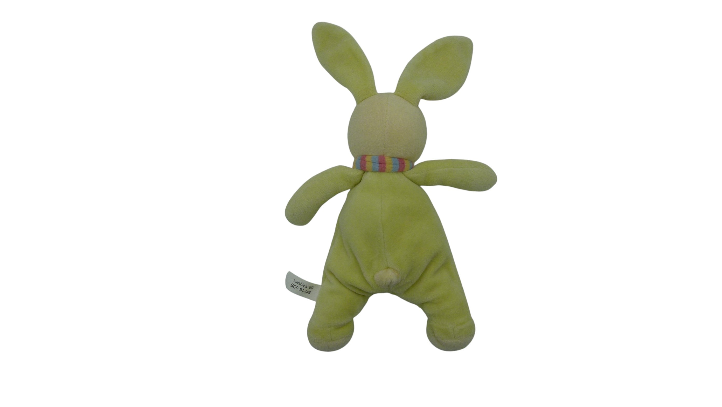 Peluche lapin vert crème - Tex Baby - 21 cm