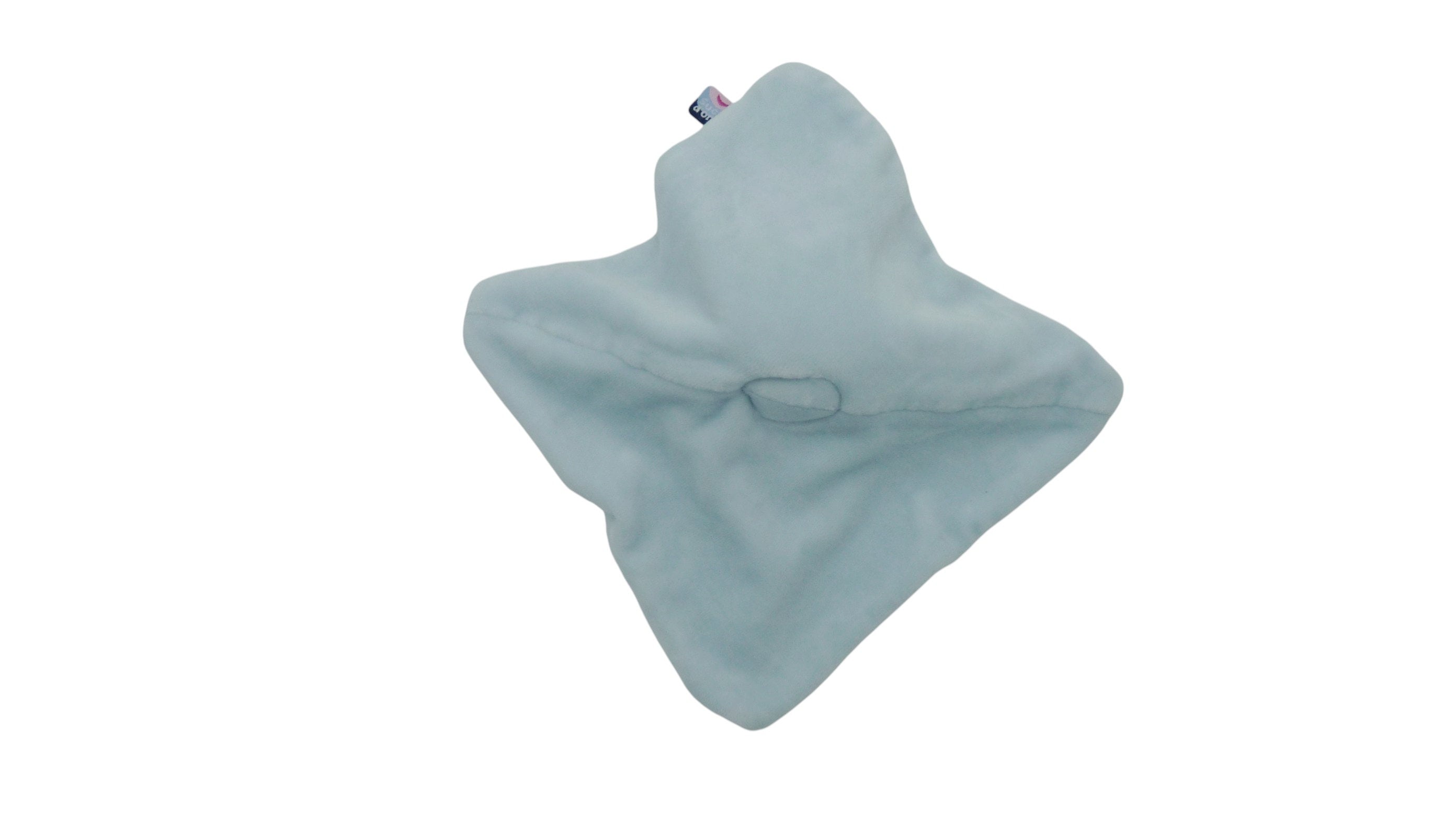 Doudou lapin plat bleu - Sucre d'Orge