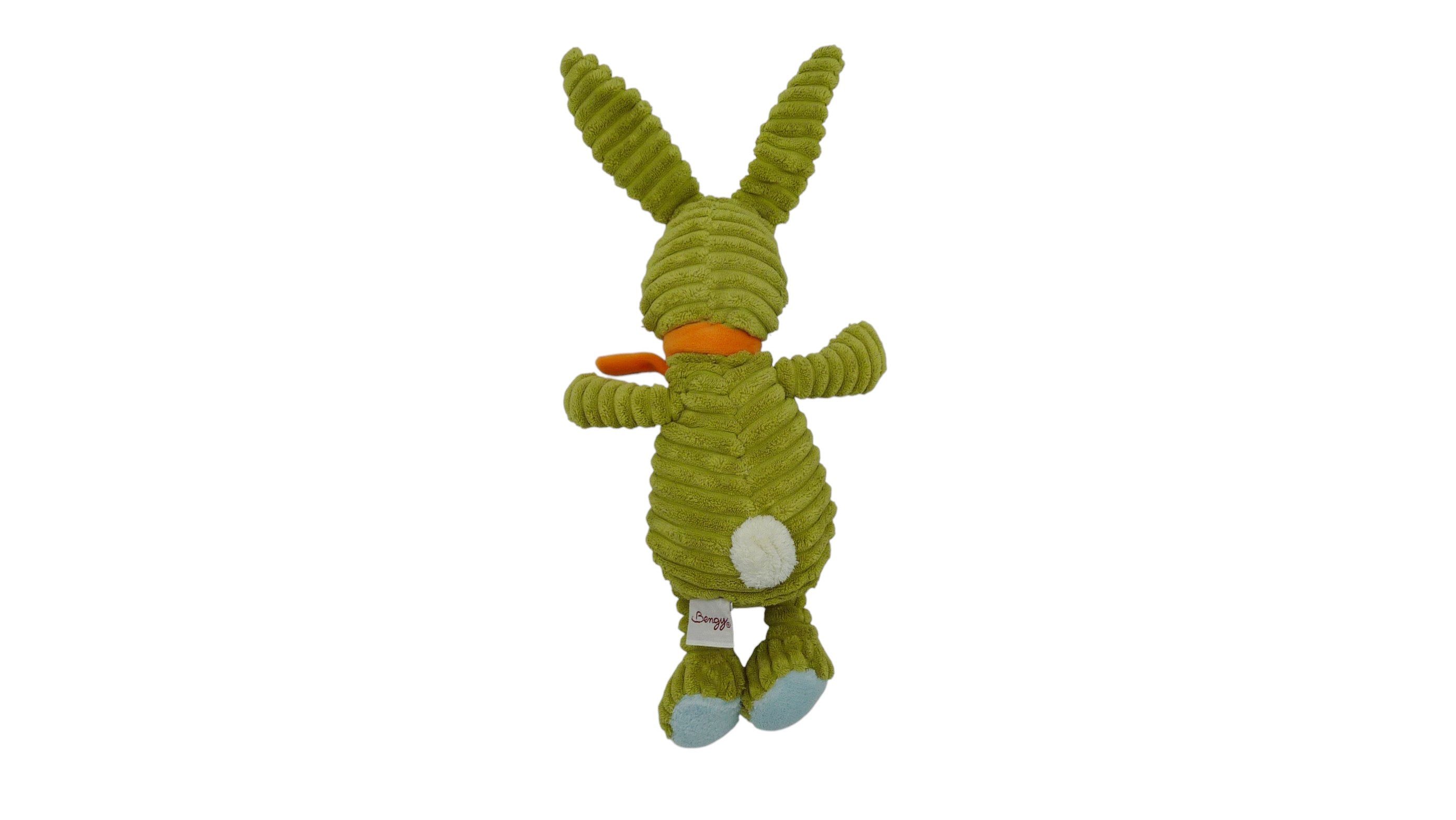 Peluche lapin vert bleu - Bengy - 34 cm