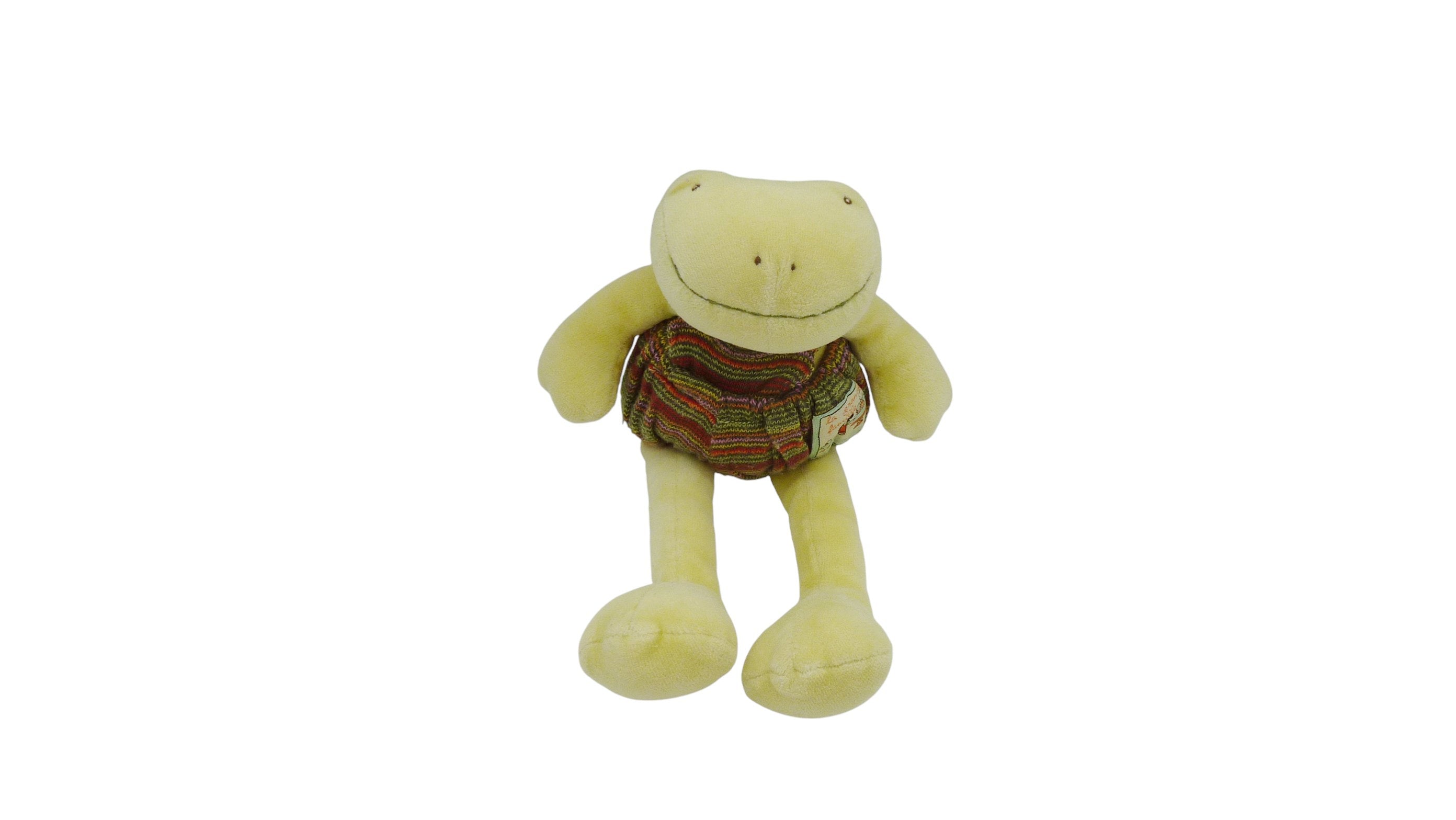 Peluche grenouille verte - La Grande Famille - Moulin Roty - 33 cm