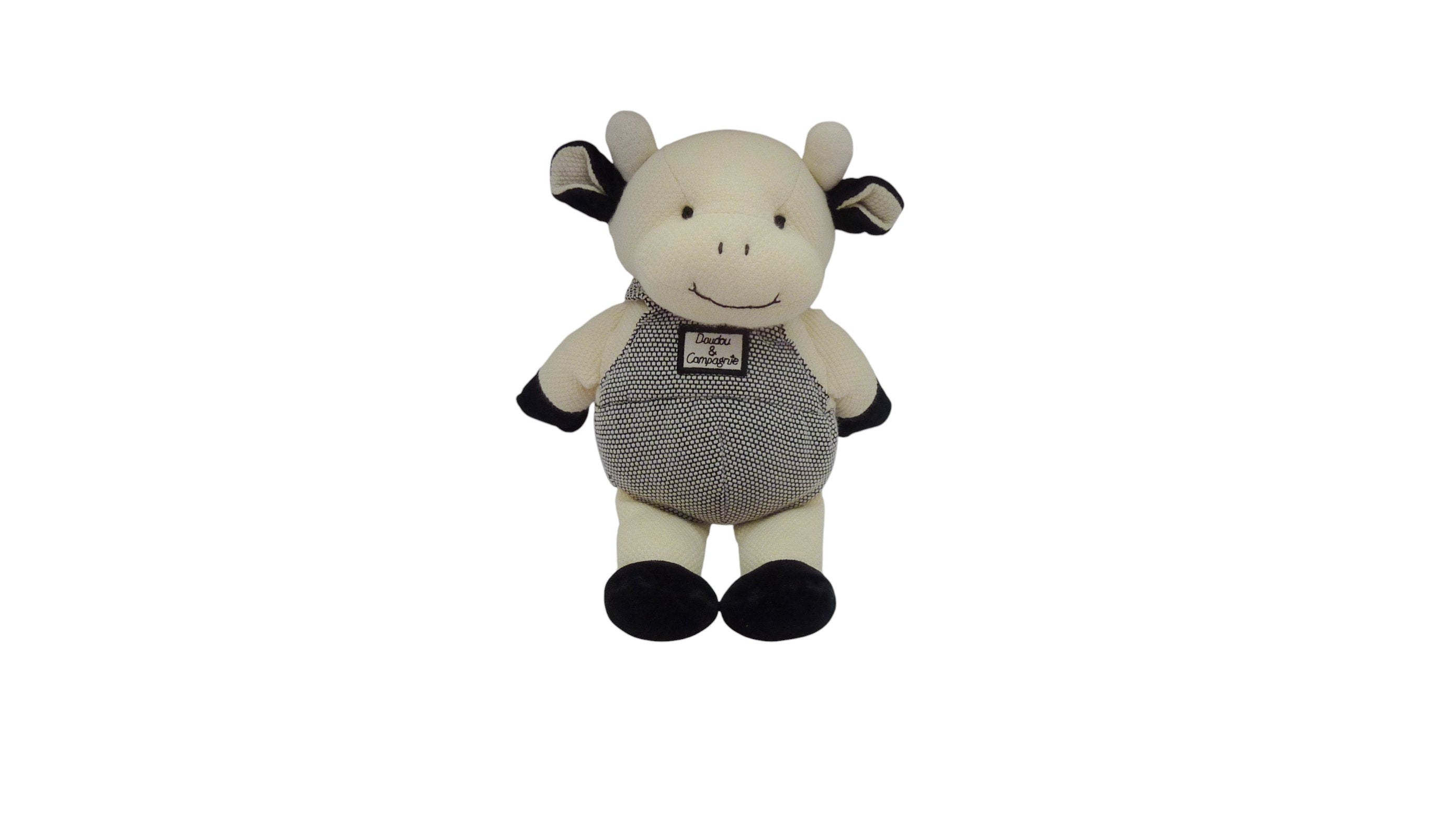 peluche vache écru noir - Doudou et compagnie - 28 cm