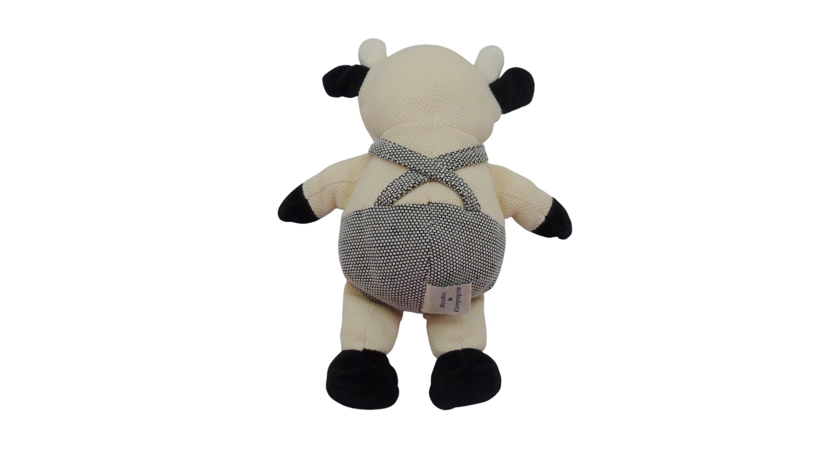 peluche vache écru noir - Doudou et compagnie - 28 cm