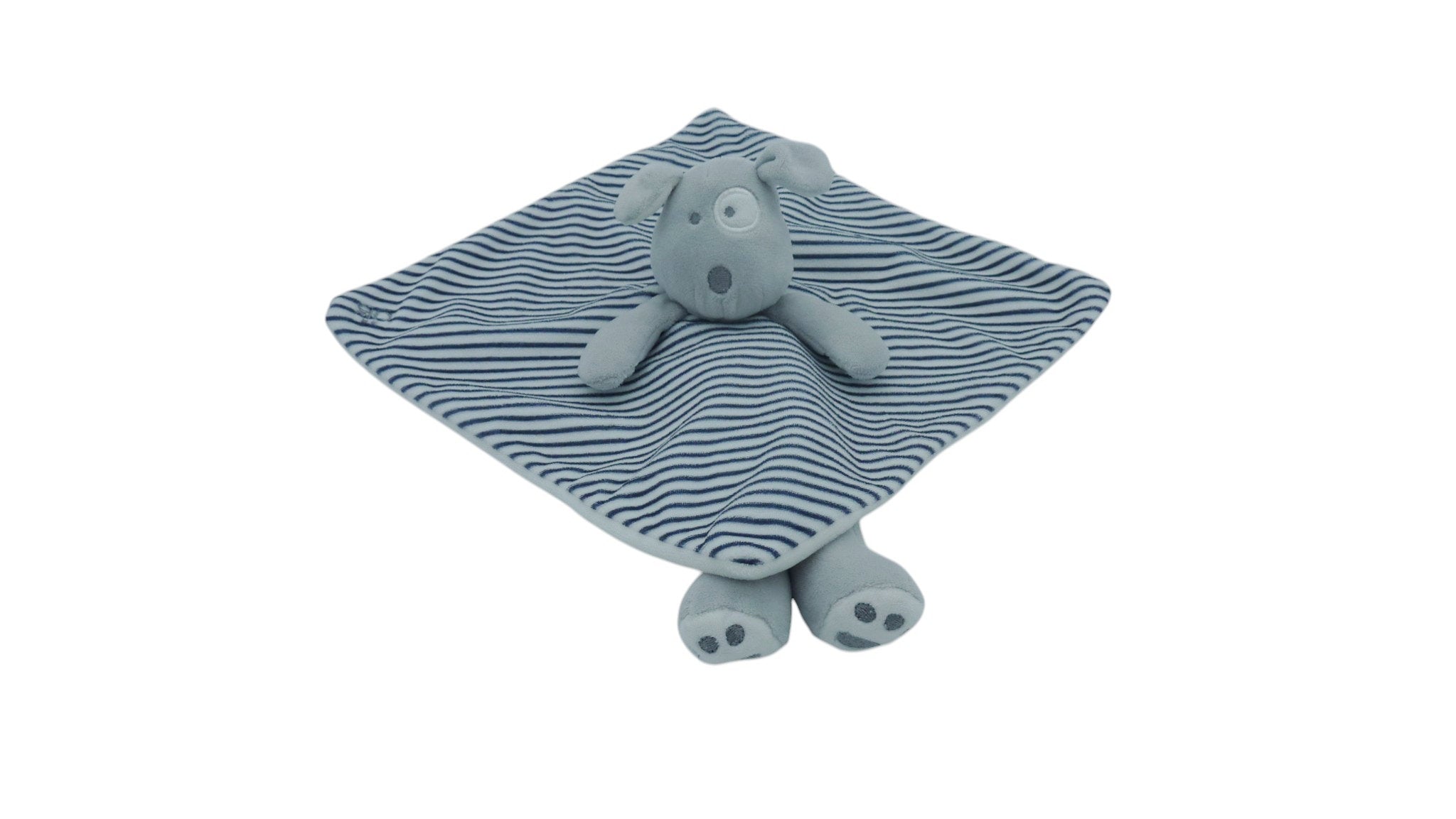 Doudou chien plat gris-bleu - Obaibi