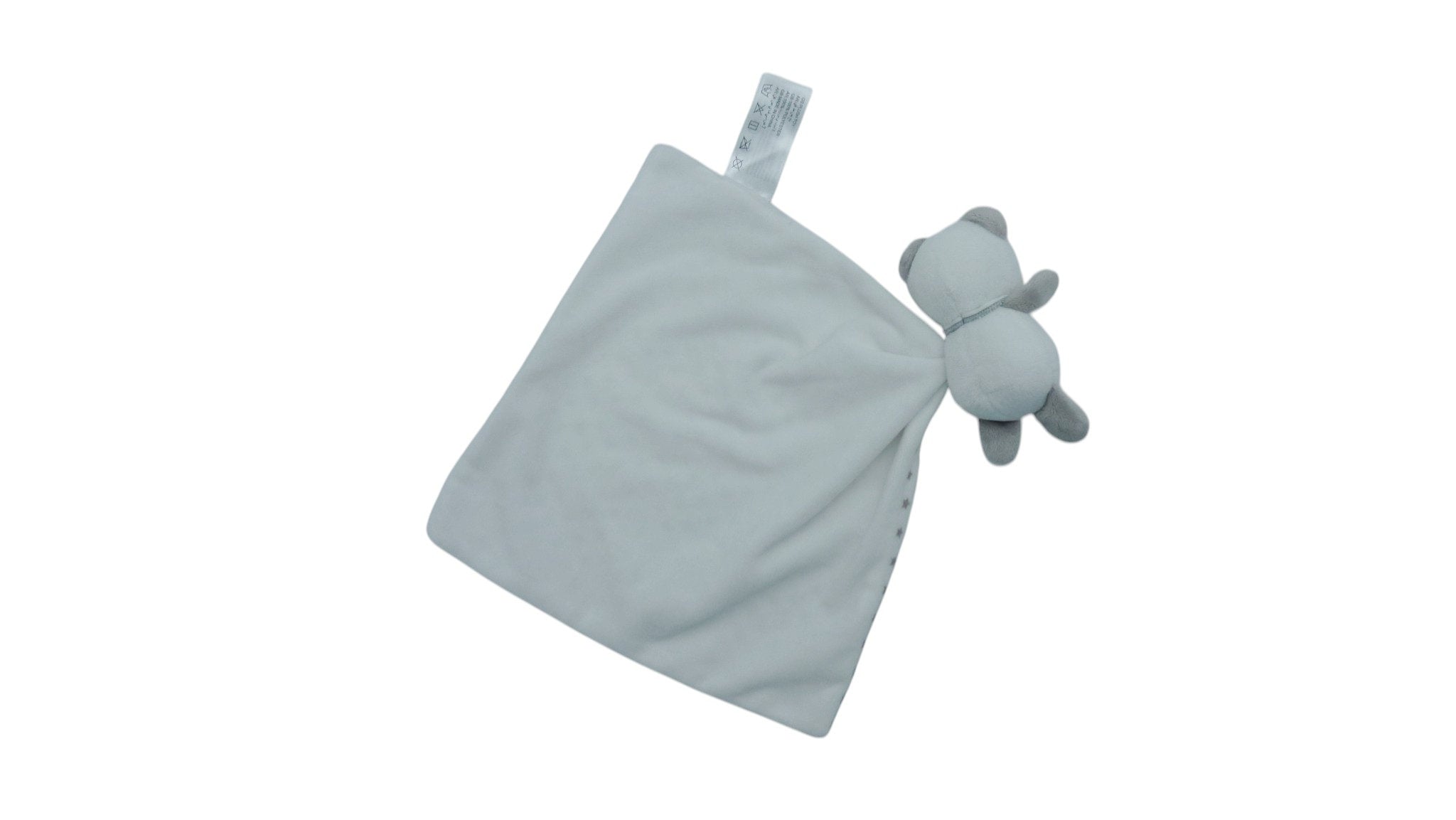 Peluche panda mouchoir gris blanc - Shima 13 cm