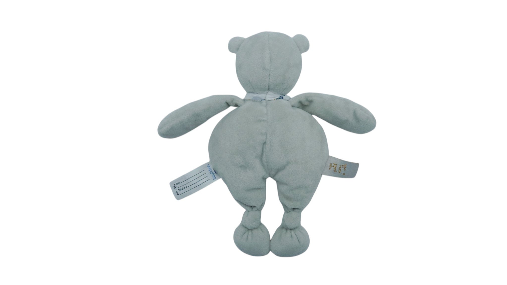 Peluche ours gris -Bout'chou Monoprix 29 cm