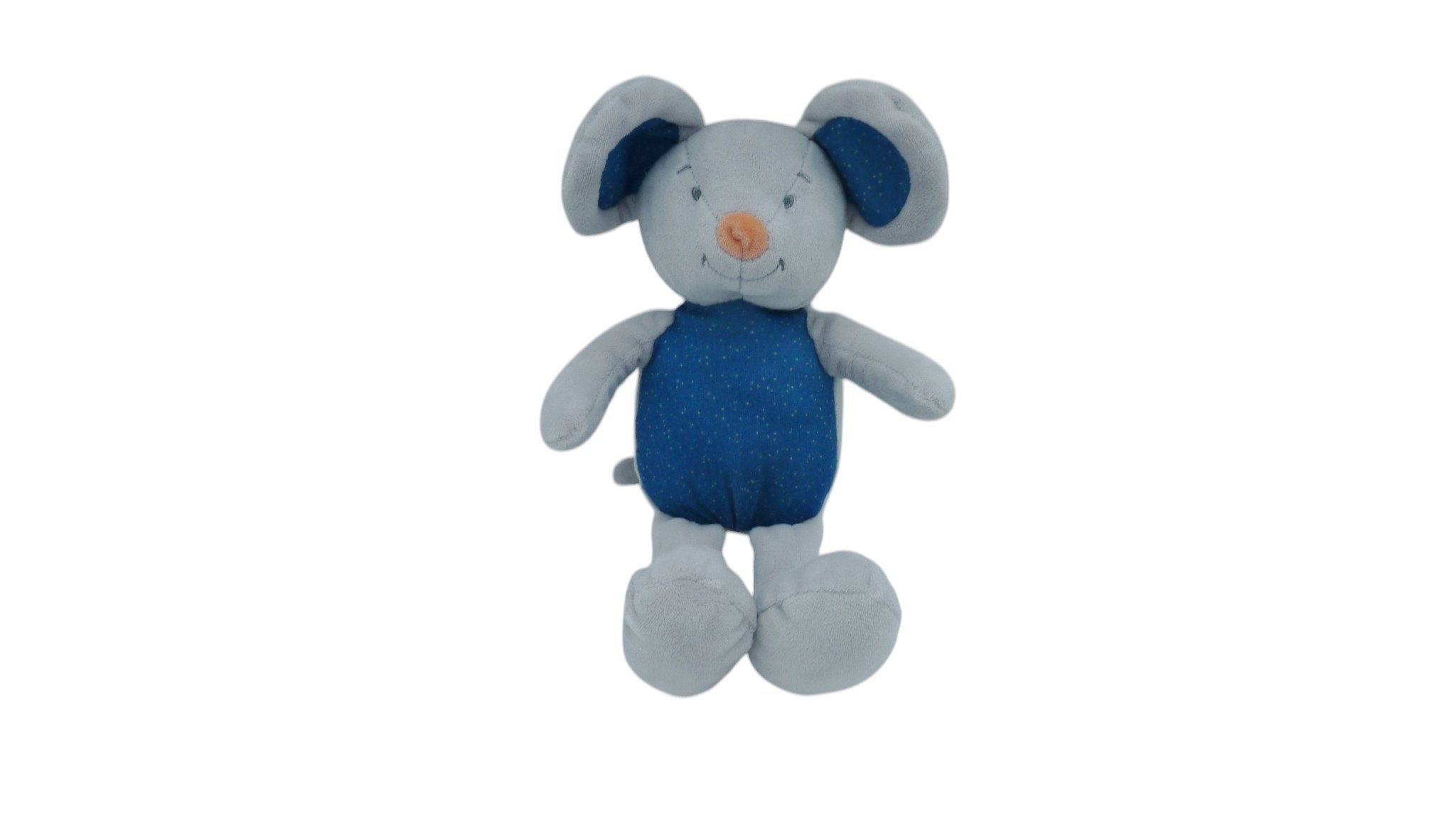 Peluche souris gris-bleu - Luc et Léa 24 cm